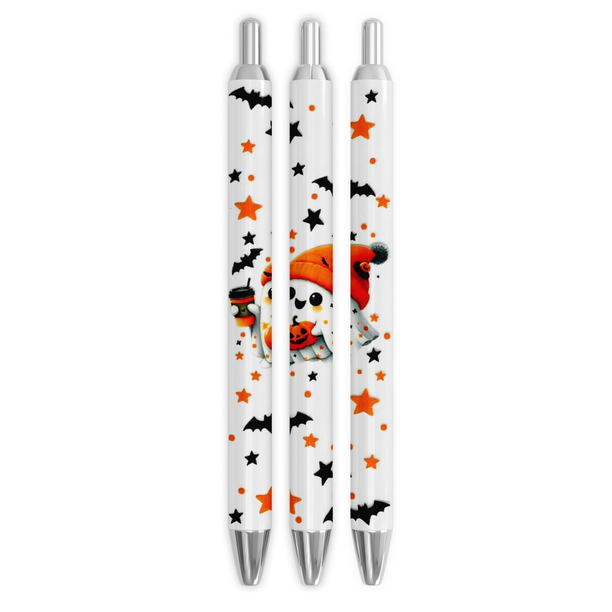 Master Maker Crafts -  UV DTF Pen Wrap Only - Spooky Stars Ghost 5 Decals 4.25" x 1.25" (Pen NOT Inclued) | Master Maker Crafts - Wholesale Craft Supplies - Fast Shipping from Ohio DIY Craft Warehouse