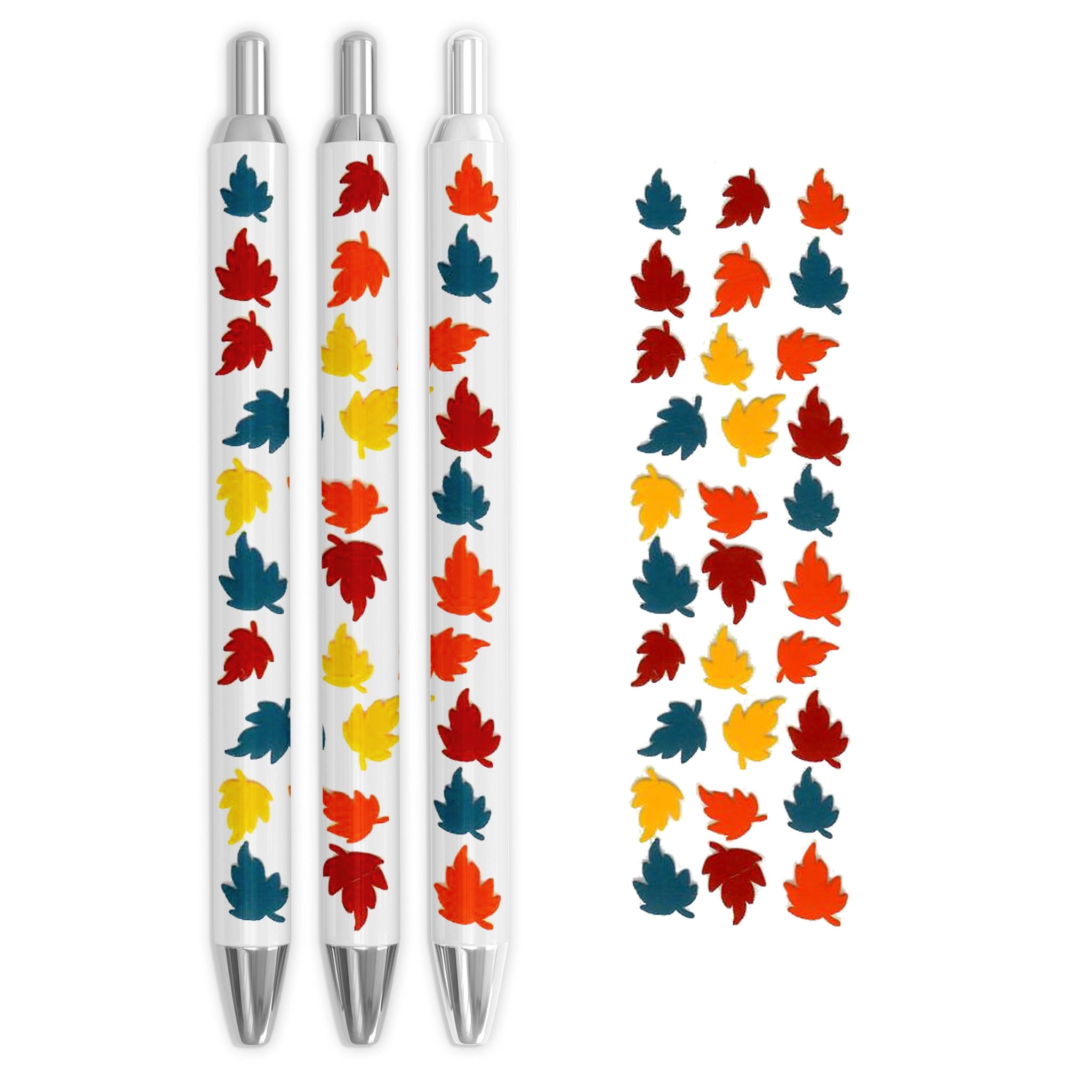 Master Maker Crafts -  UV DTF Pen Wrap Only - Autumn Leaves 5 Decals 4.25" x 1.25" (Pen NOT Inclued) | Master Maker Crafts - Wholesale Craft Supplies - Fast Shipping from Ohio DIY Craft Warehouse