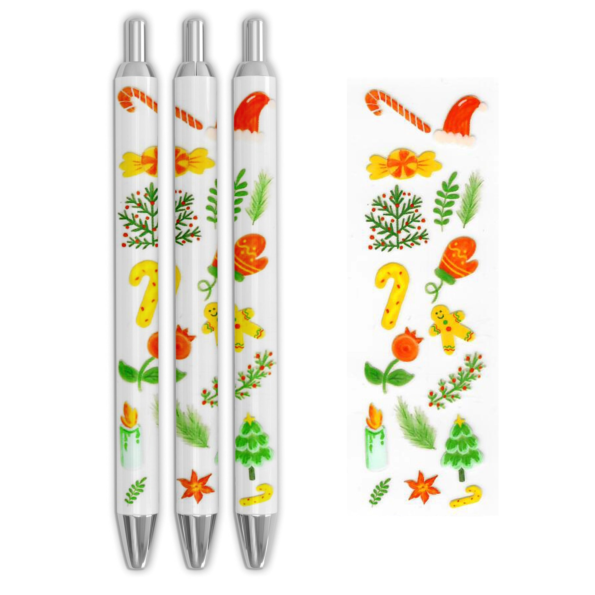 Master Maker Crafts -  UV DTF Pen Wrap Only - Holiday Cheer 5 Decals 4.25" x 1.25" (Pen NOT Inclued) | Master Maker Crafts - Wholesale Craft Supplies - Fast Shipping from Ohio DIY Craft Warehouse