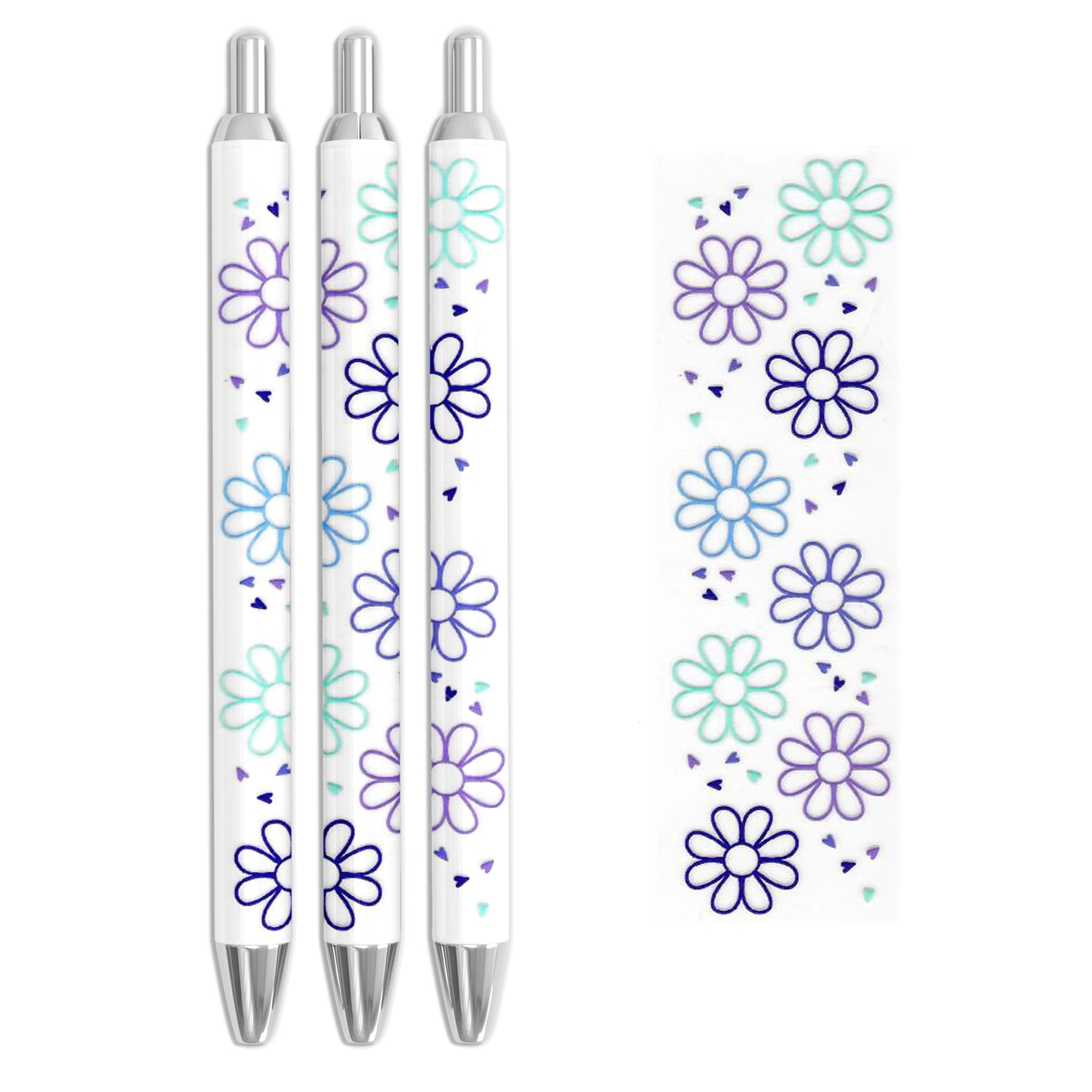 Master Maker Crafts -  UV DTF Pen Wrap Only - Purple Petals 5 Decals 4.25" x 1.25" (Pen NOT Inclued) | Master Maker Crafts - Wholesale Craft Supplies - Fast Shipping from Ohio DIY Craft Warehouse