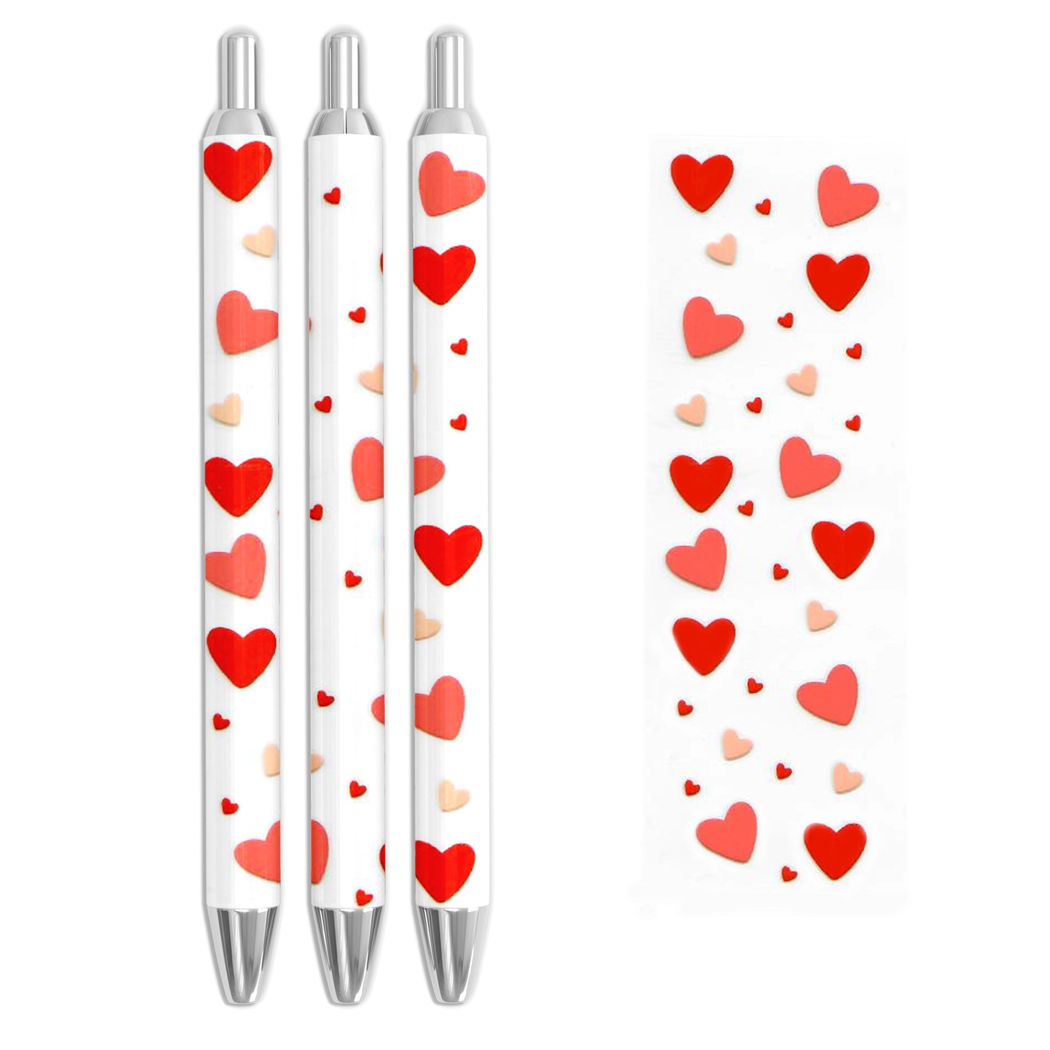 Master Maker Crafts -  UV DTF Pen Wrap Only - Sweet Hearts 5 Decals 4.25" x 1.25" (Pen NOT Inclued) | Master Maker Crafts - Wholesale Craft Supplies - Fast Shipping from Ohio DIY Craft Warehouse