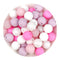 Pastel pink, white, and purple round beads pack, Master Maker Crafts wholesale craft supplies Ohio. DIY Craft Warehouse
