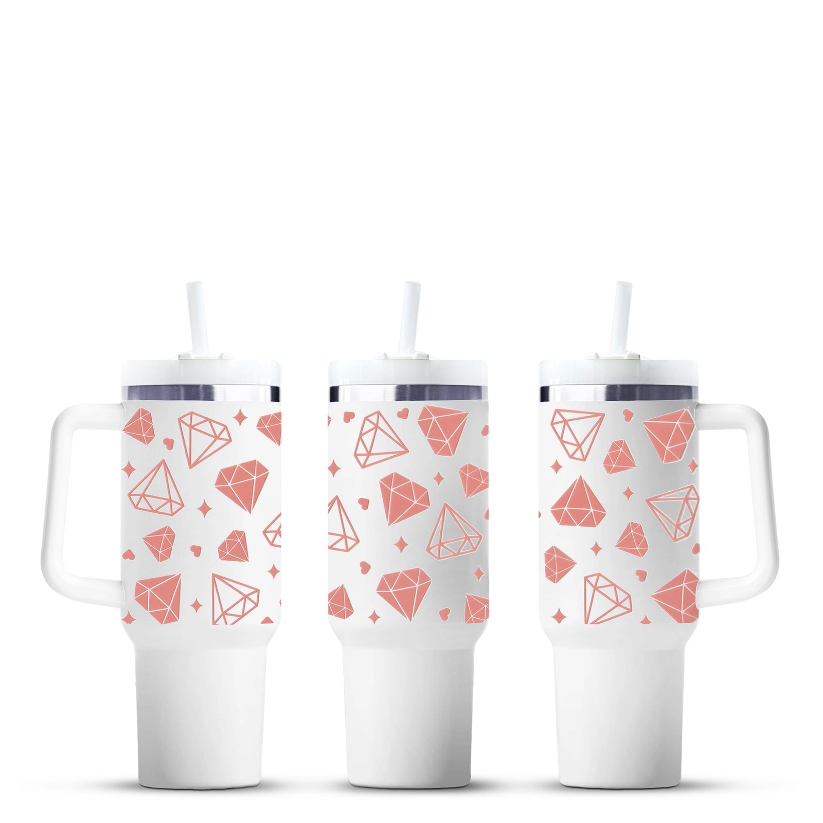 Pink diamond pattern tumblers, Master Maker Crafts, wholesale craft supplies, fast shipping Ohio