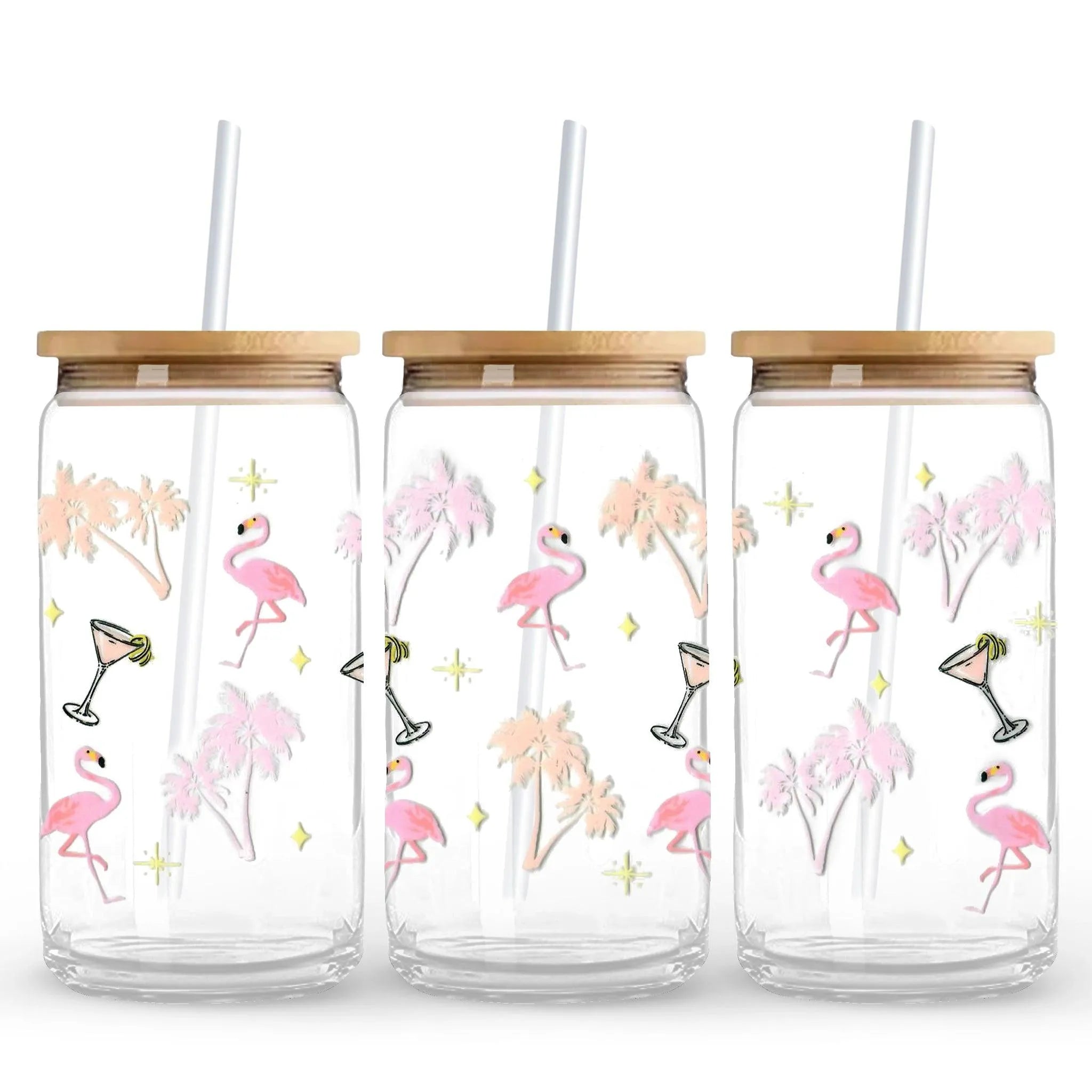 UV DTF Wrap - Pink Palms - DIY Craft Warehouse DIY Craft Warehouse