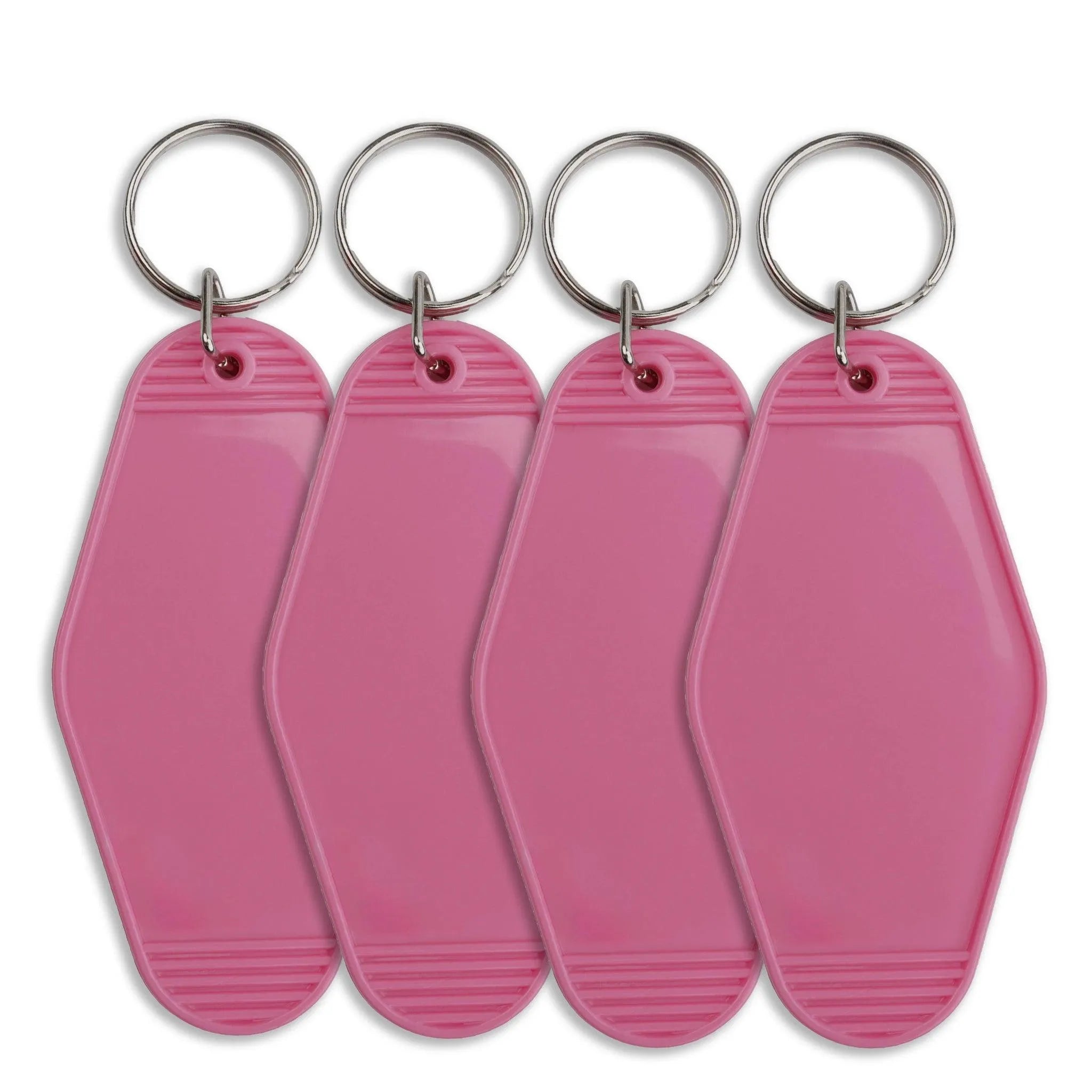Retro Motel Keychain with Silver Ring - Pink - DIY Craft Warehouse DIY Craft Warehouse