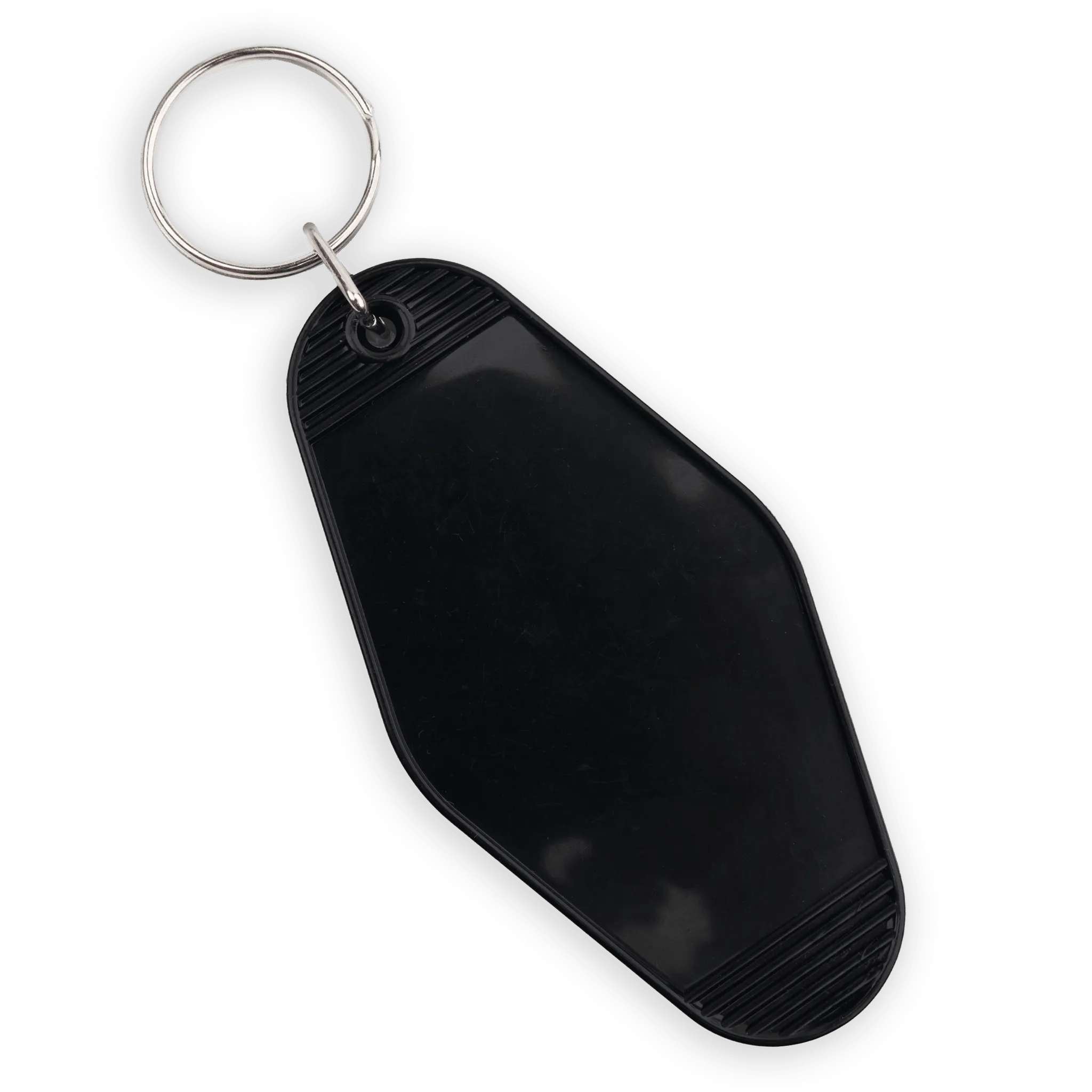 Retro Motel Keychain with Silver Ring - Black - DIY Craft Warehouse DIY Craft Warehouse
