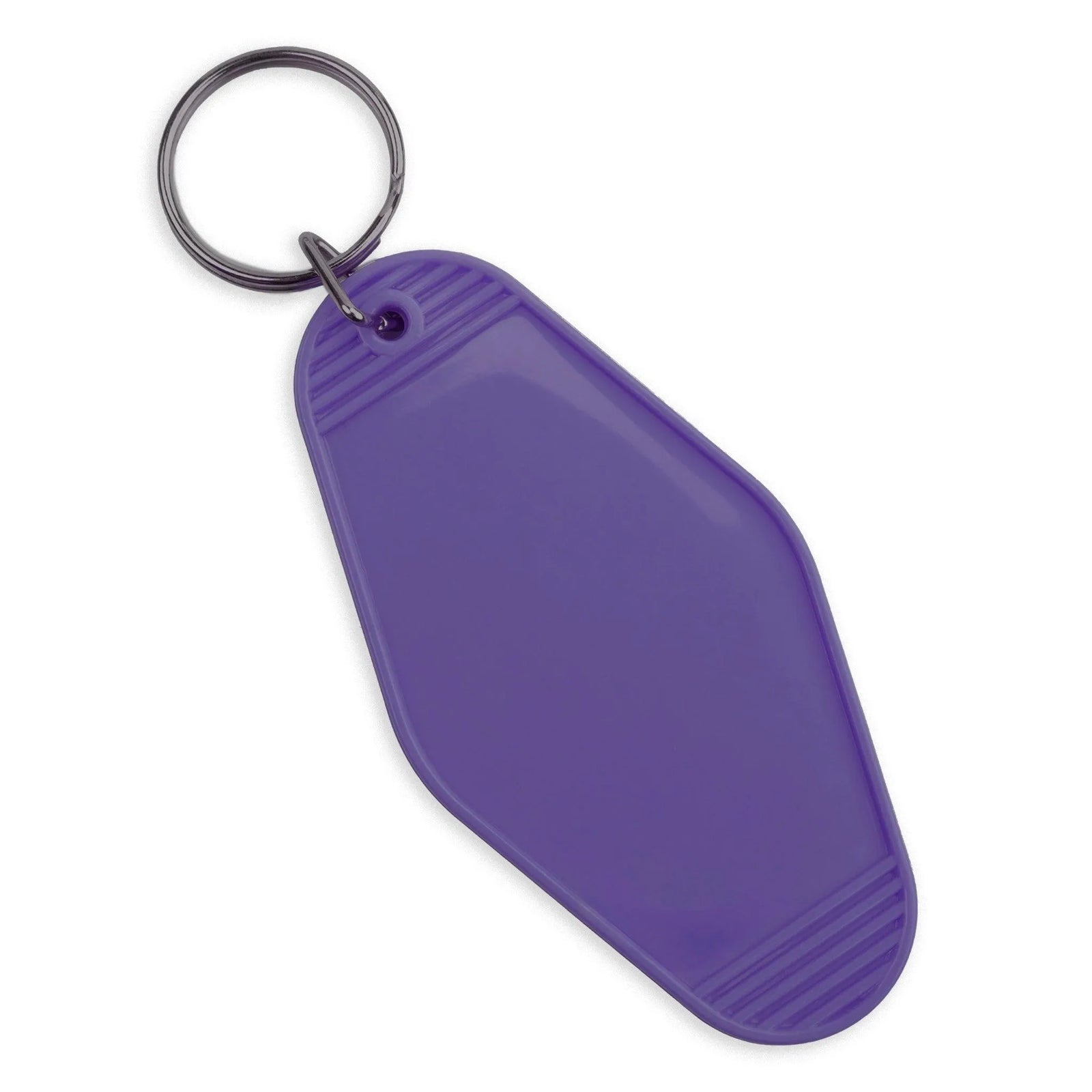 Retro Motel Keychain with Silver Ring - Purple - DIY Craft Warehouse