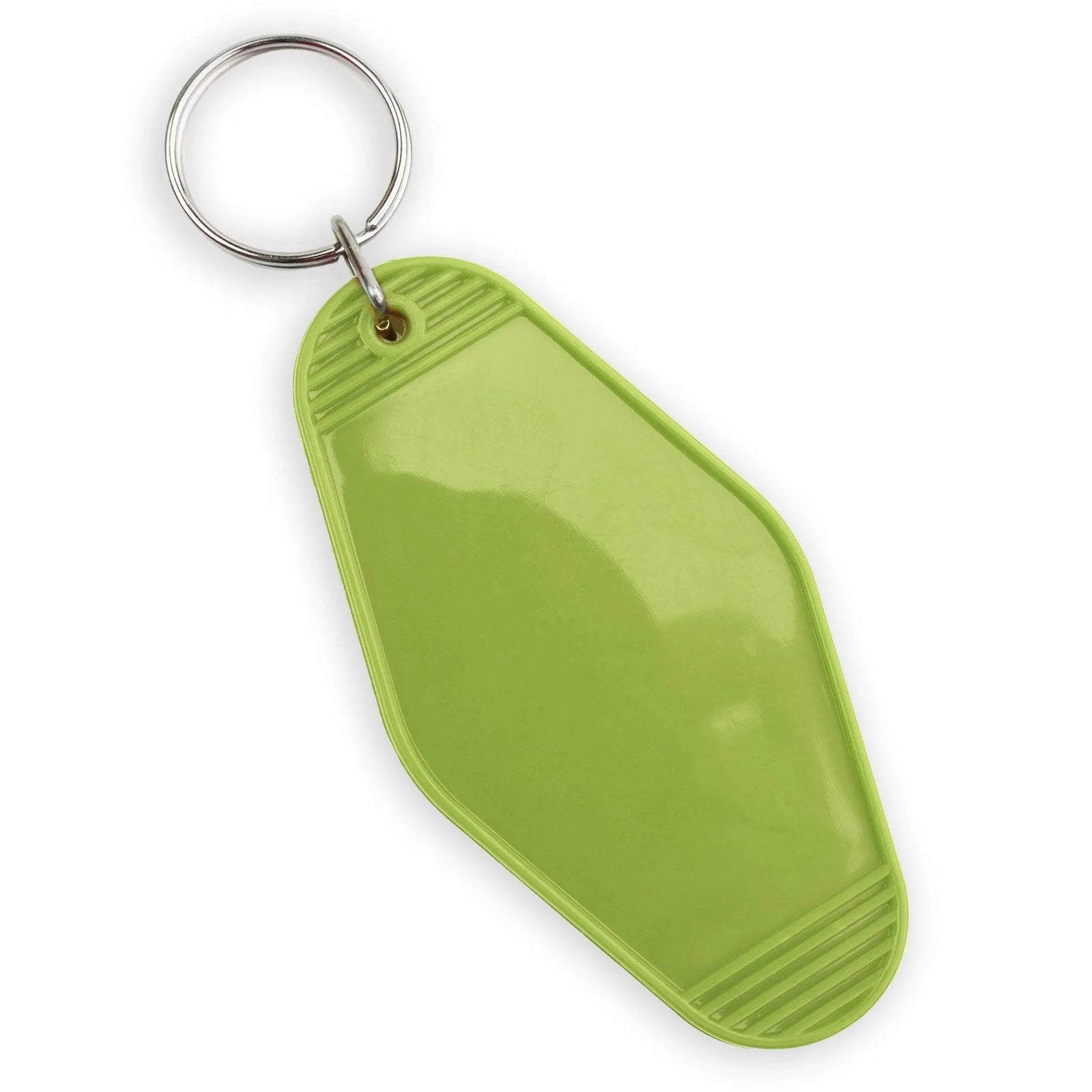 Retro Motel Keychain with Silver Ring - Lime Green - DIY Craft Warehouse