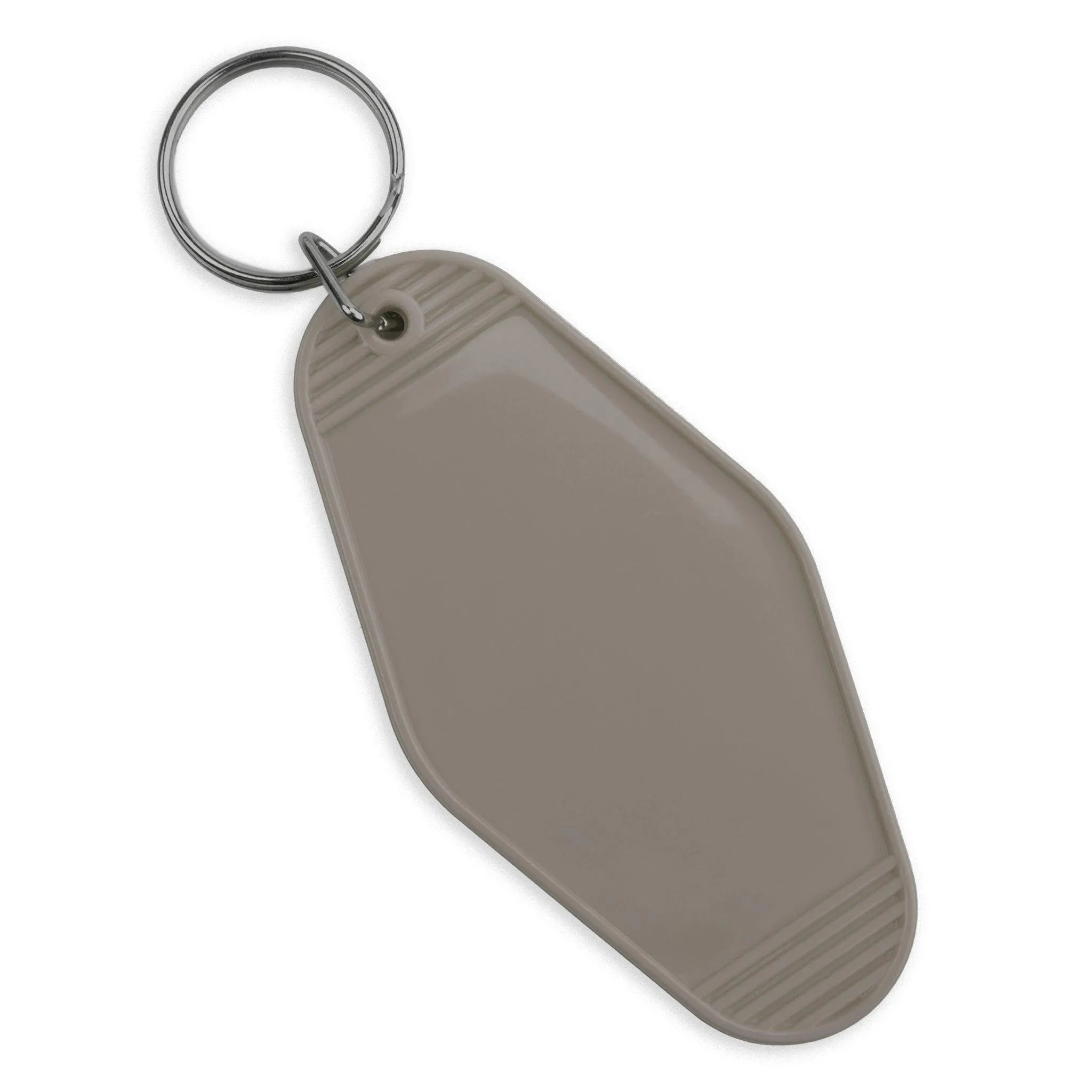 Retro Motel Keychain with Silver Ring - Gray - DIY Craft Warehouse DIY Craft Warehouse