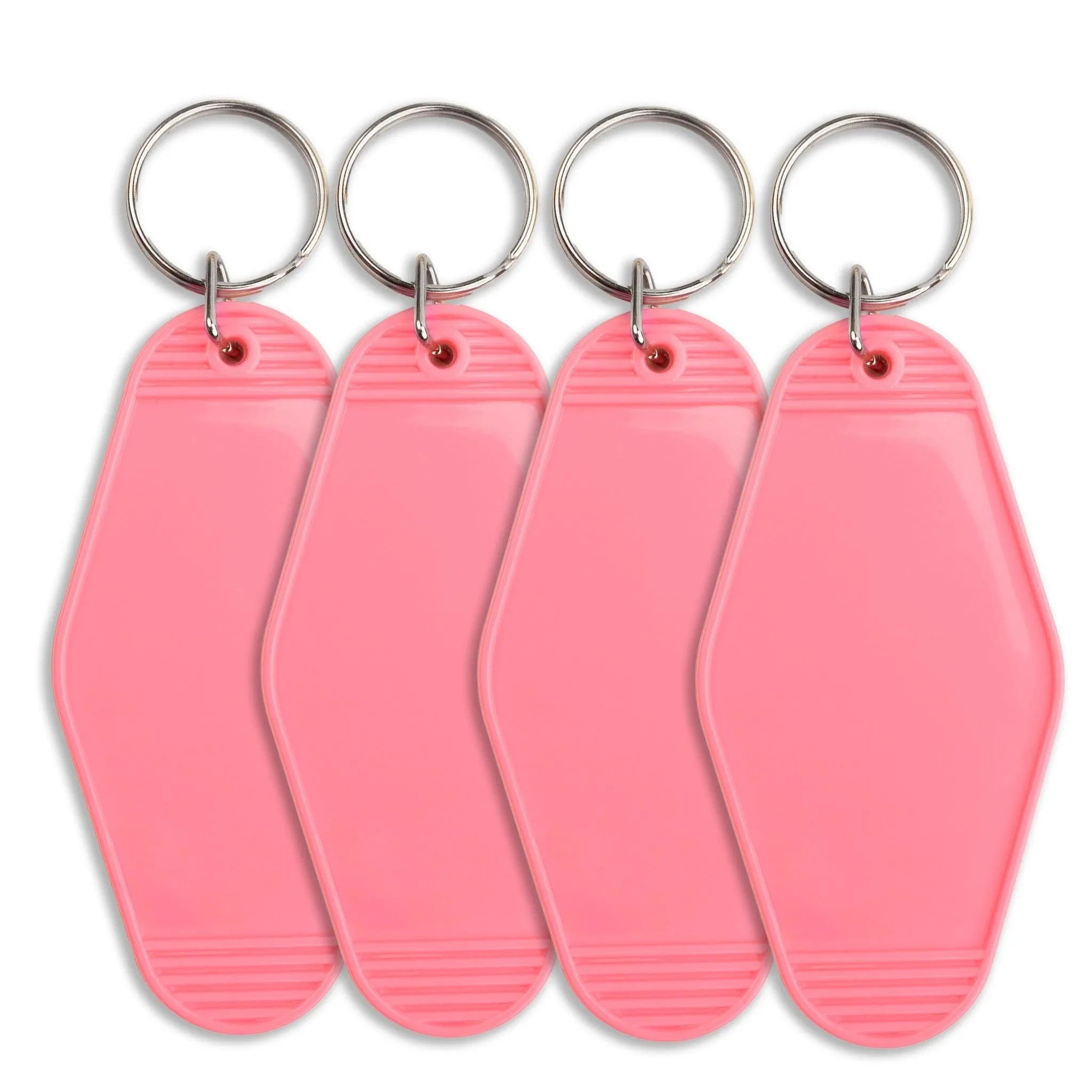 Retro Motel Keychain with Silver Ring - Pretty Pink - DIY Craft Warehouse DIY Craft Warehouse