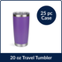 20 oz Travel Tumbler - Purple (25 Piece CASE)