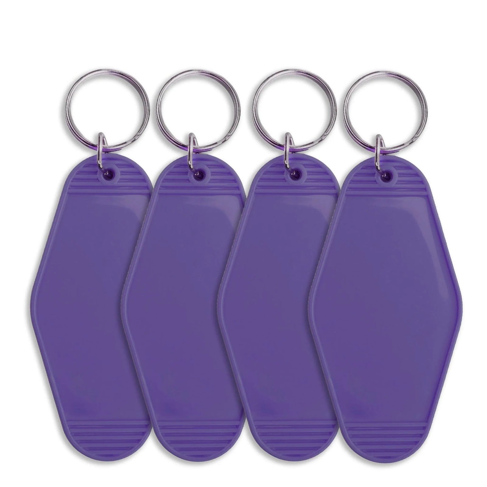 Retro Motel Keychain with Silver Ring - Purple - DIY Craft Warehouse