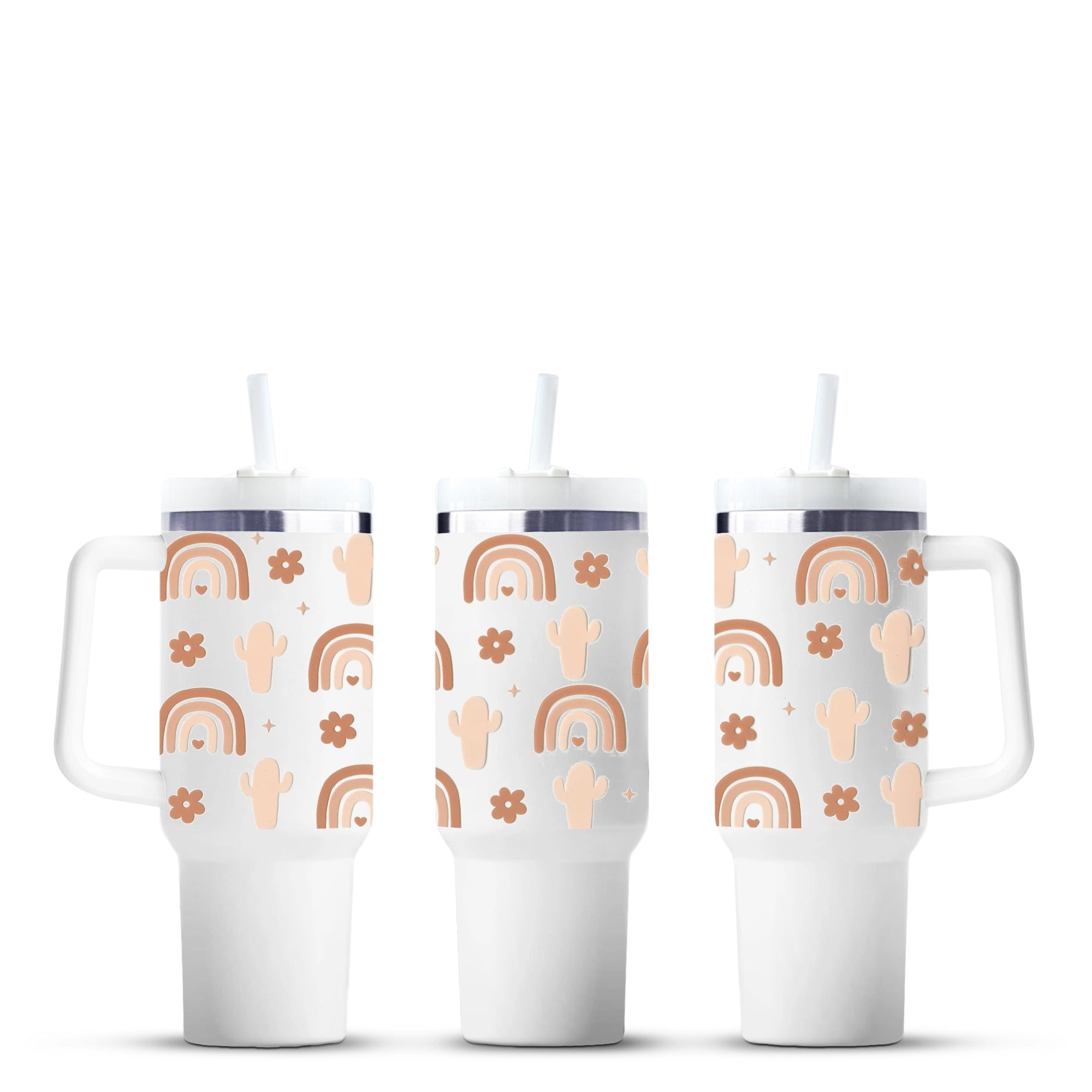 Rainbow cactus flower tumbler cup, Master Maker Crafts wholesale craft supplies, Ohio fast shipping DIY Craft Warehouse