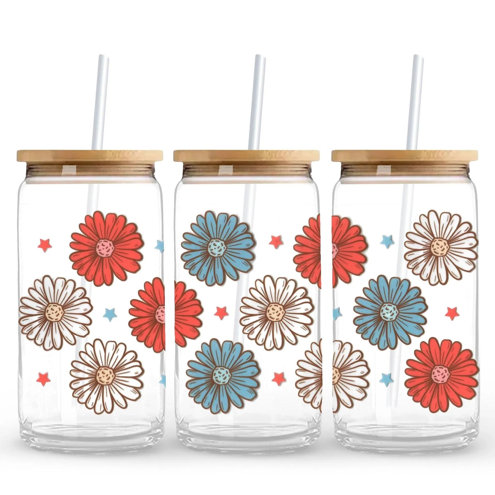 UV DTF Wrap - Red, White & Bloom - DIY Craft Warehouse