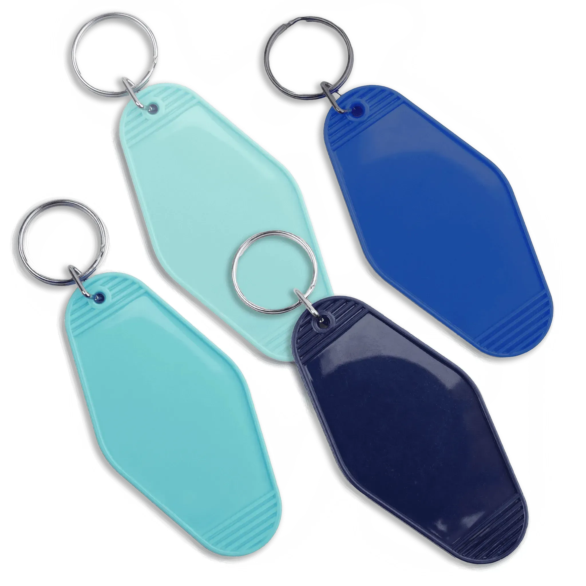 Retro Motel Keychain with Silver Ring - Pacific Blue - DIY Craft Warehouse DIY Craft Warehouse