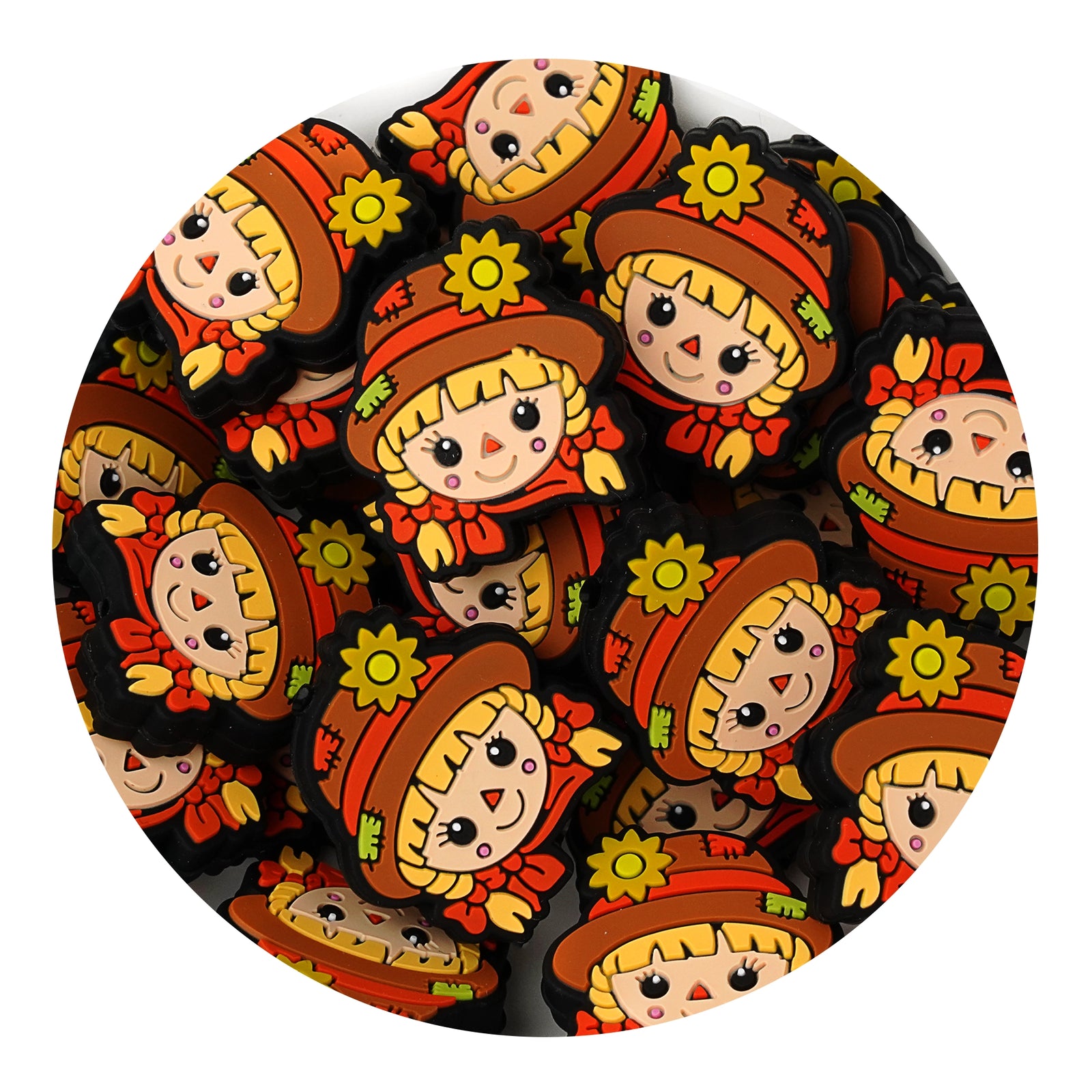 Master Maker Crafts -  Silicone Focal Bead - Scarecrow Girl (5 Beads) | Master Maker Crafts - Wholesale Craft Supplies - Fast Shipping from Ohio