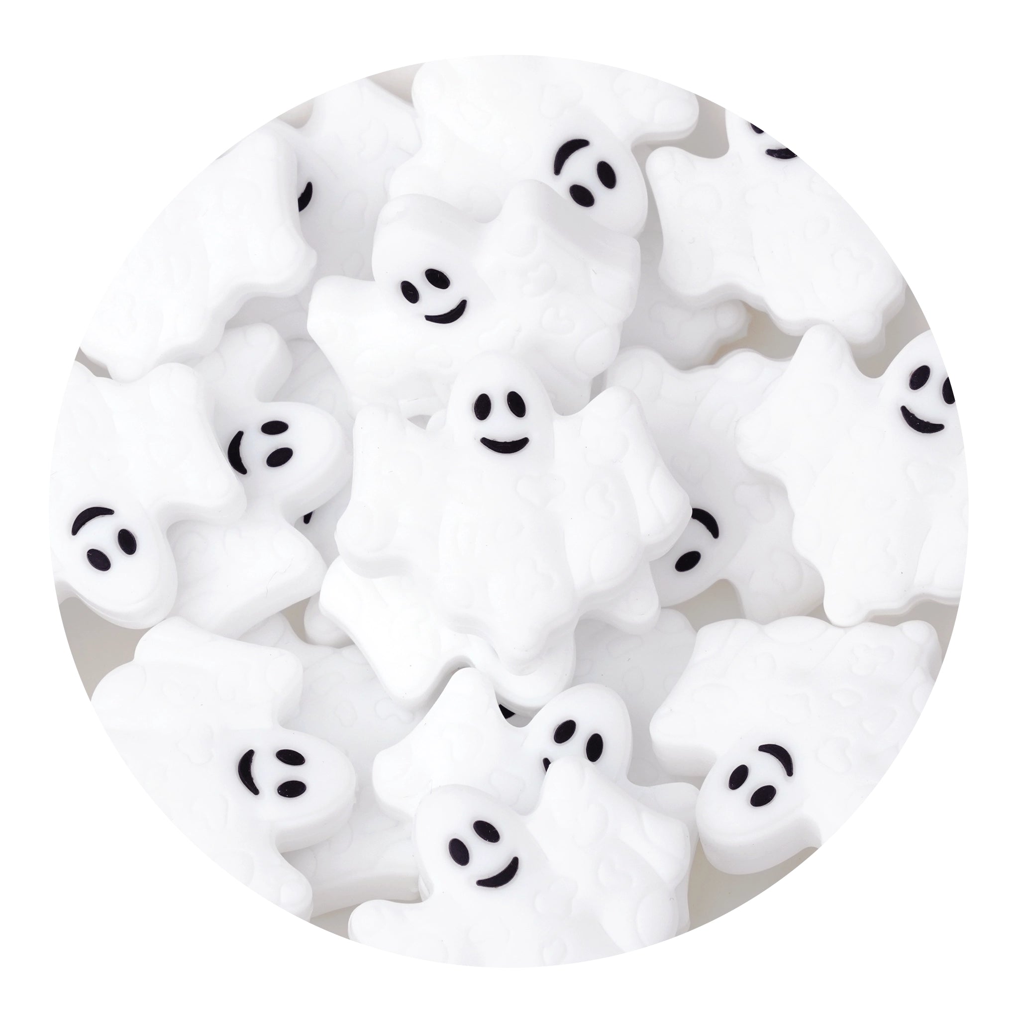 Master Maker Crafts -  Silicone Focal Bead - Scary Ghost (5 Beads) | Master Maker Crafts - Wholesale Craft Supplies - Fast Shipping from Ohio DIY Craft Warehouse