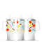 School-themed tumbler cups with apples, pencils, crayons, for Master Maker Crafts wholesale Ohio. DIY Craft Warehouse