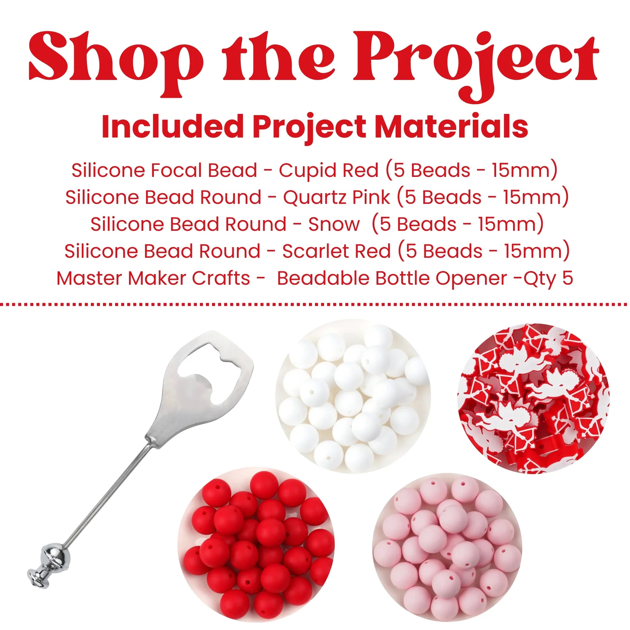 Cupid Beadable Bottle Opener Kit (Makes 5)