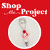 Decorative spoon with beads on a red background with 'Shop the Project' text
