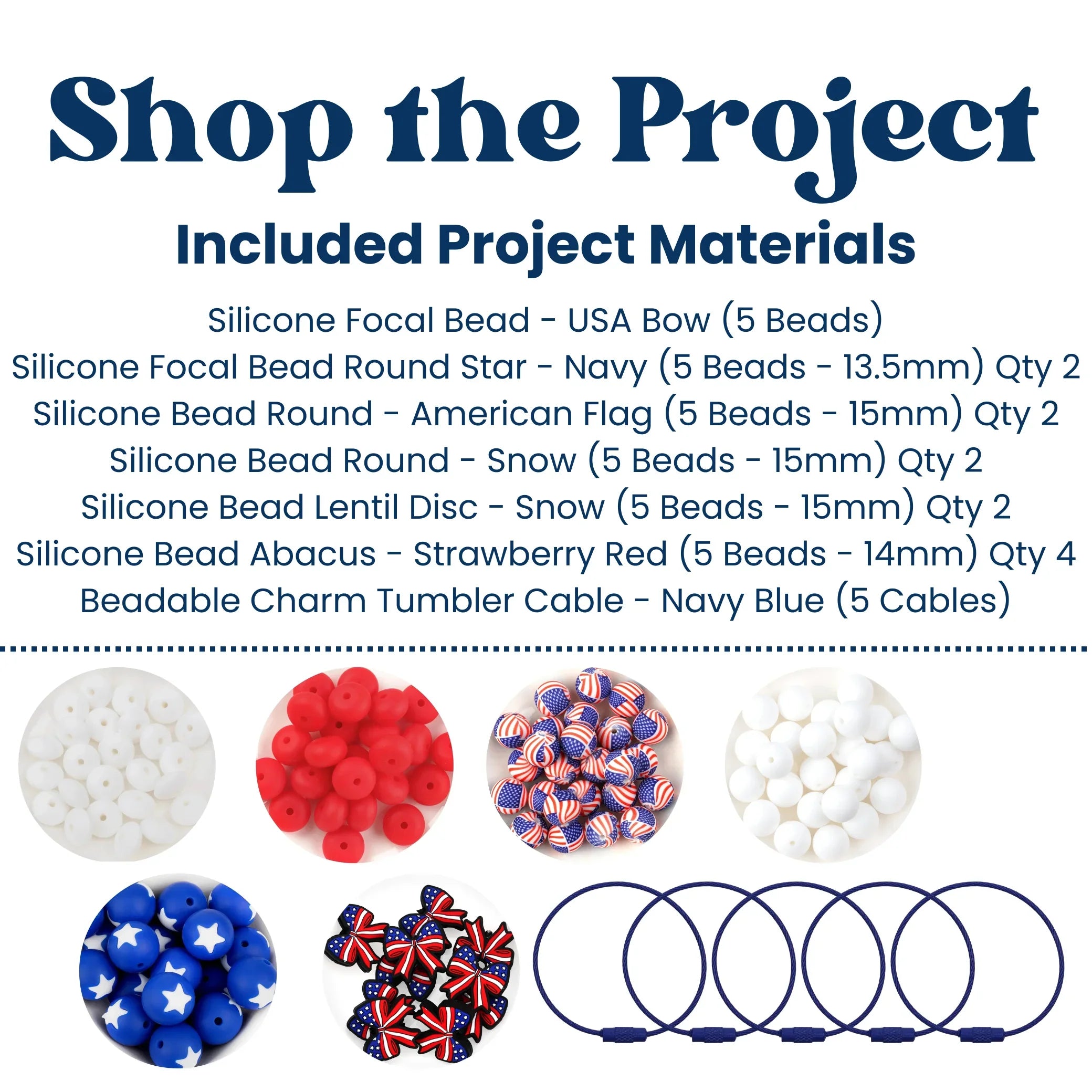 Image of Patriotic Cup Charm Kit (Makes 5) sold at Master Maker Crafts. Wholesale prices and fast shipping.