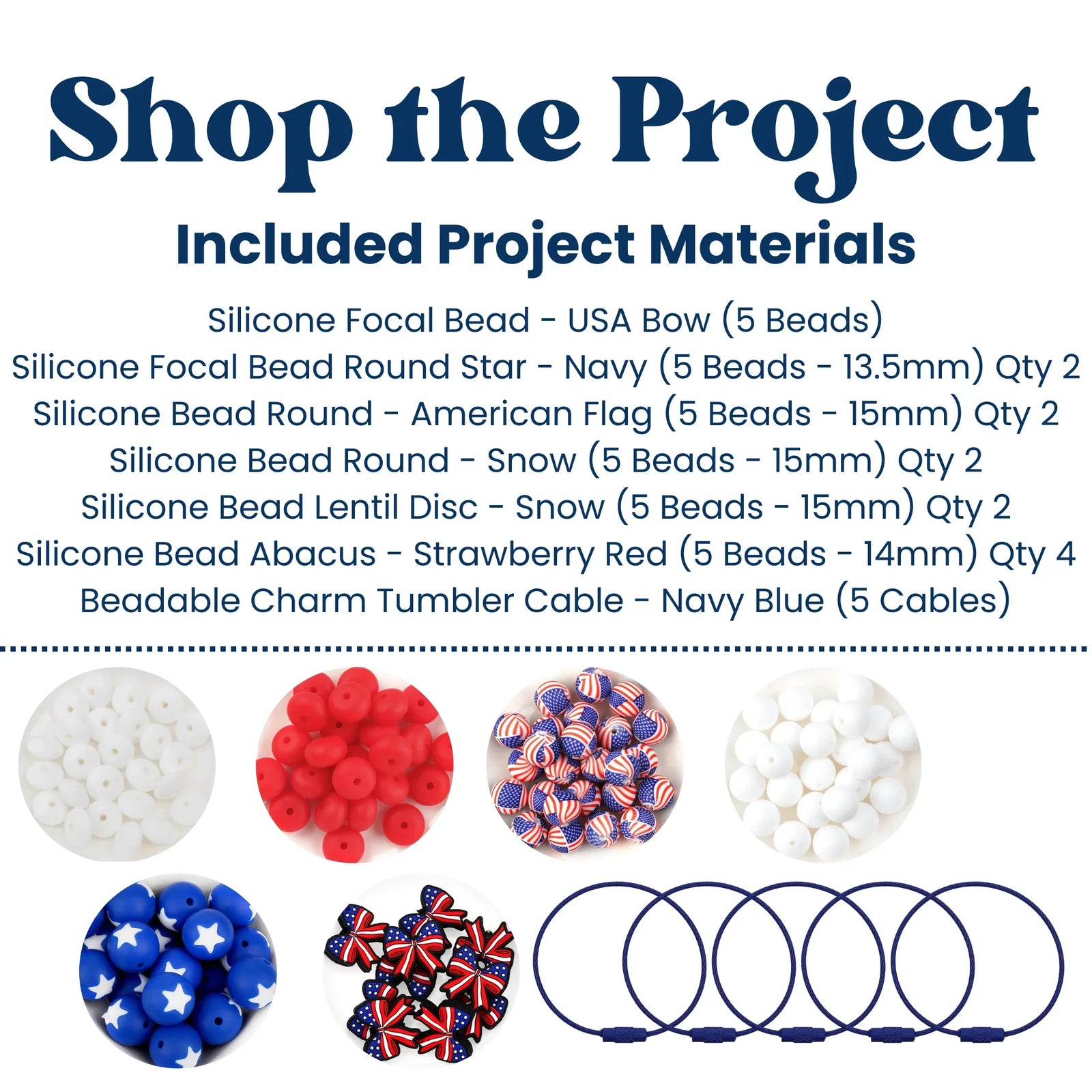 Image of Patriotic Cup Charm Kit (Makes 5) sold at Master Maker Crafts. Wholesale prices and fast shipping.
