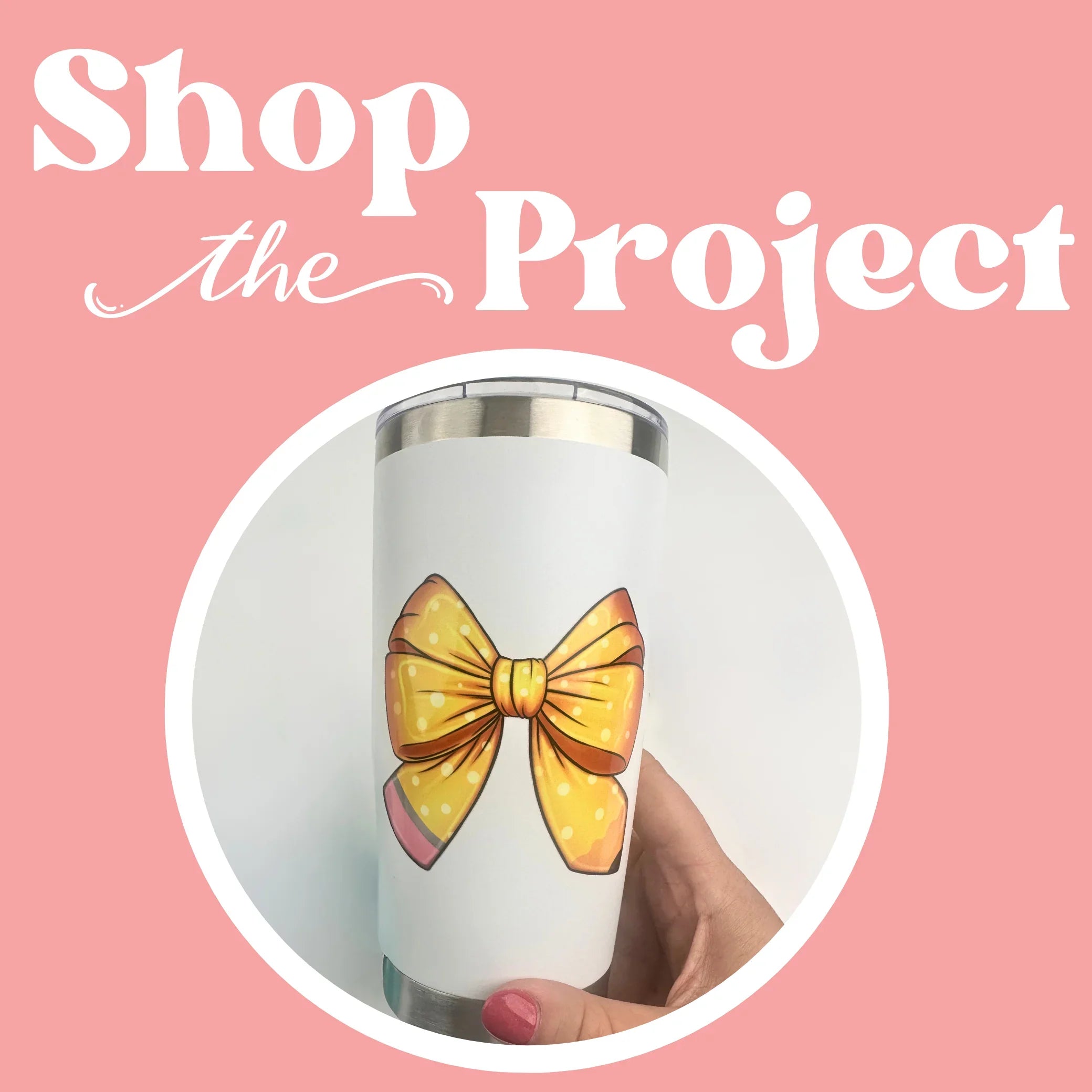 Image of UV DTF Pencil Bow Tumbler Kit (Makes 2) sold at Master Maker Crafts. Wholesale prices and fast shipping.