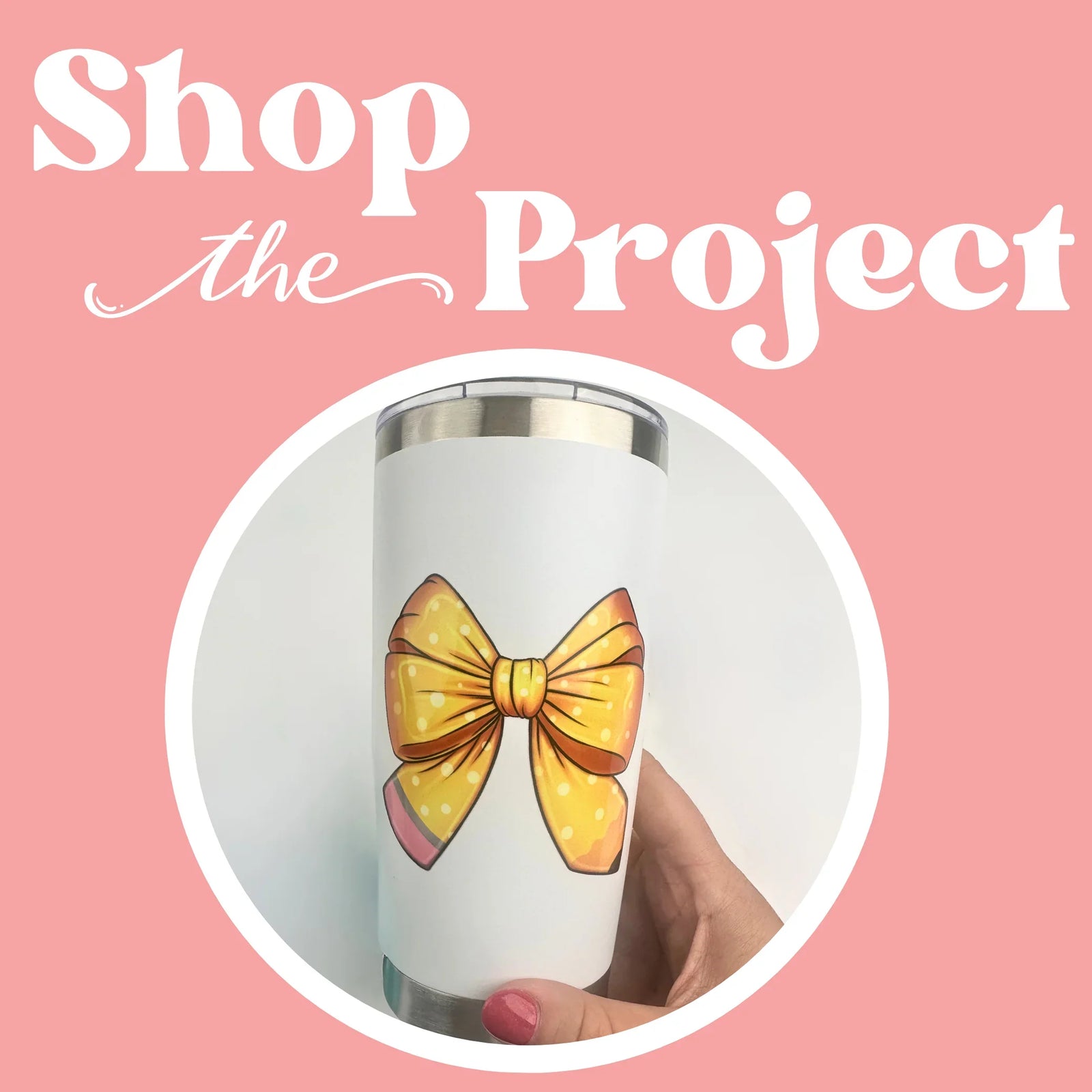 Image of UV DTF Pencil Bow Tumbler Kit (Makes 2) sold at Master Maker Crafts. Wholesale prices and fast shipping.