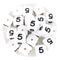 White silicone craft beads with black number 5, Master Maker Crafts wholesale Ohio DIY Craft Warehouse