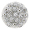 Acrylic Round String Bubblegum Bling Beads - Silver - DIY Craft Warehouse DIY Craft Warehouse