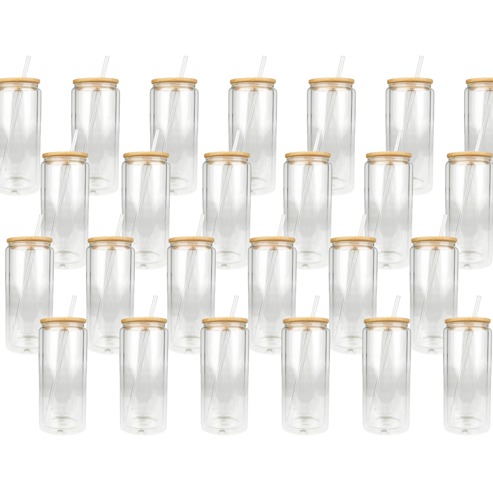 Master Maker Crafts -  15 oz Glass Double Wall Can - Clear (25 Piece Case) | Master Maker Crafts - Wholesale Craft Supplies - Fast Shipping from Ohio