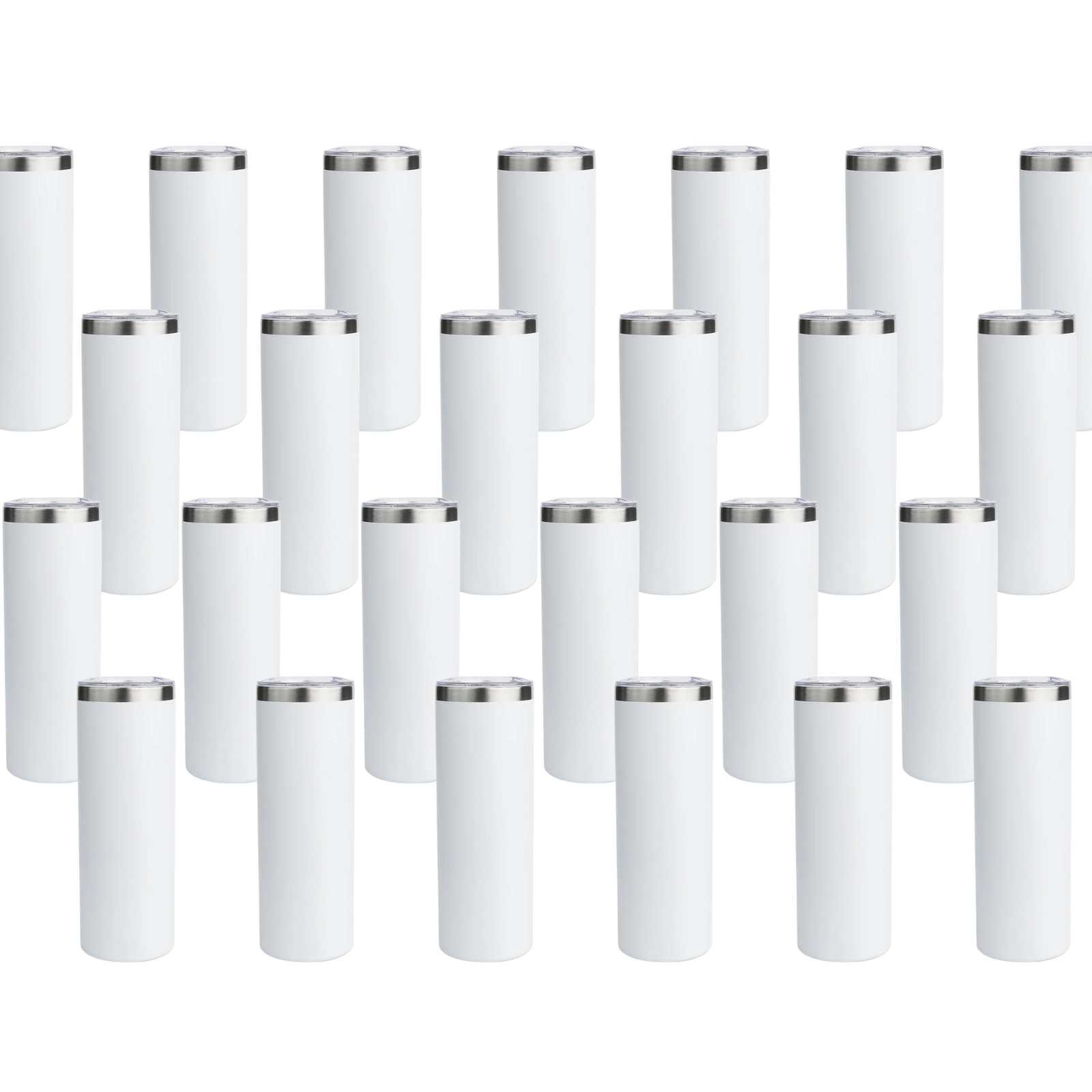 Master Maker Crafts -  20 oz Tall Skinny Tumbler - Snow White (25 Piece CASE) | Master Maker Crafts - Wholesale Craft Supplies - Fast Shipping from Ohio