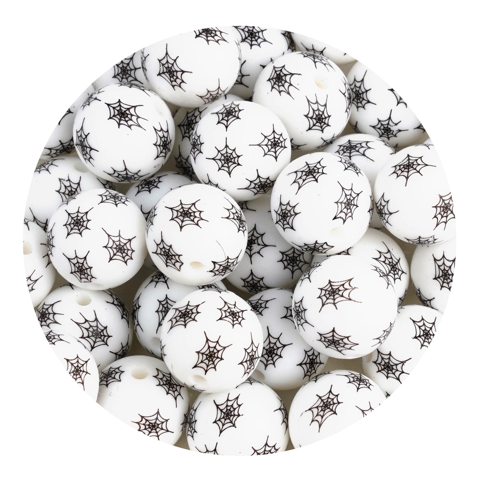 Master Maker Crafts -  Silicone Bead Round - Spider Web (5 Beads - 15mm) | Master Maker Crafts - Wholesale Craft Supplies - Fast Shipping from Ohio