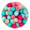 Colorful silicone round beads in a bowl, Master Maker Crafts wholesale craft supplies Ohio DIY Craft Warehouse