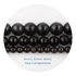 Black stone string beads size comparison 8mm 6mm 4mm, Master Maker Crafts wholesale Ohio DIY Craft Warehouse