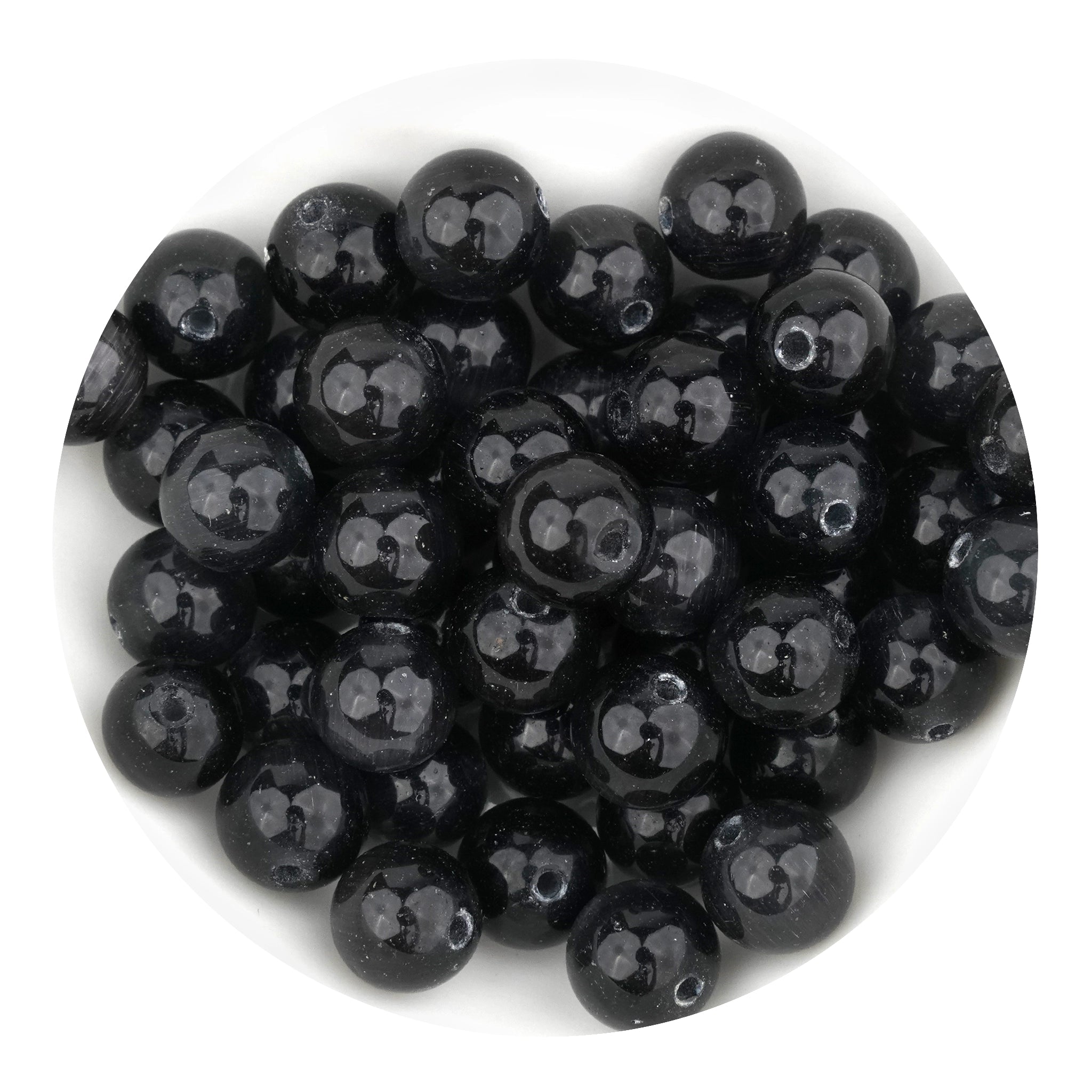 Glossy black stone string beads bulk, Master Maker Crafts wholesale supplies Ohio DIY Craft Warehouse