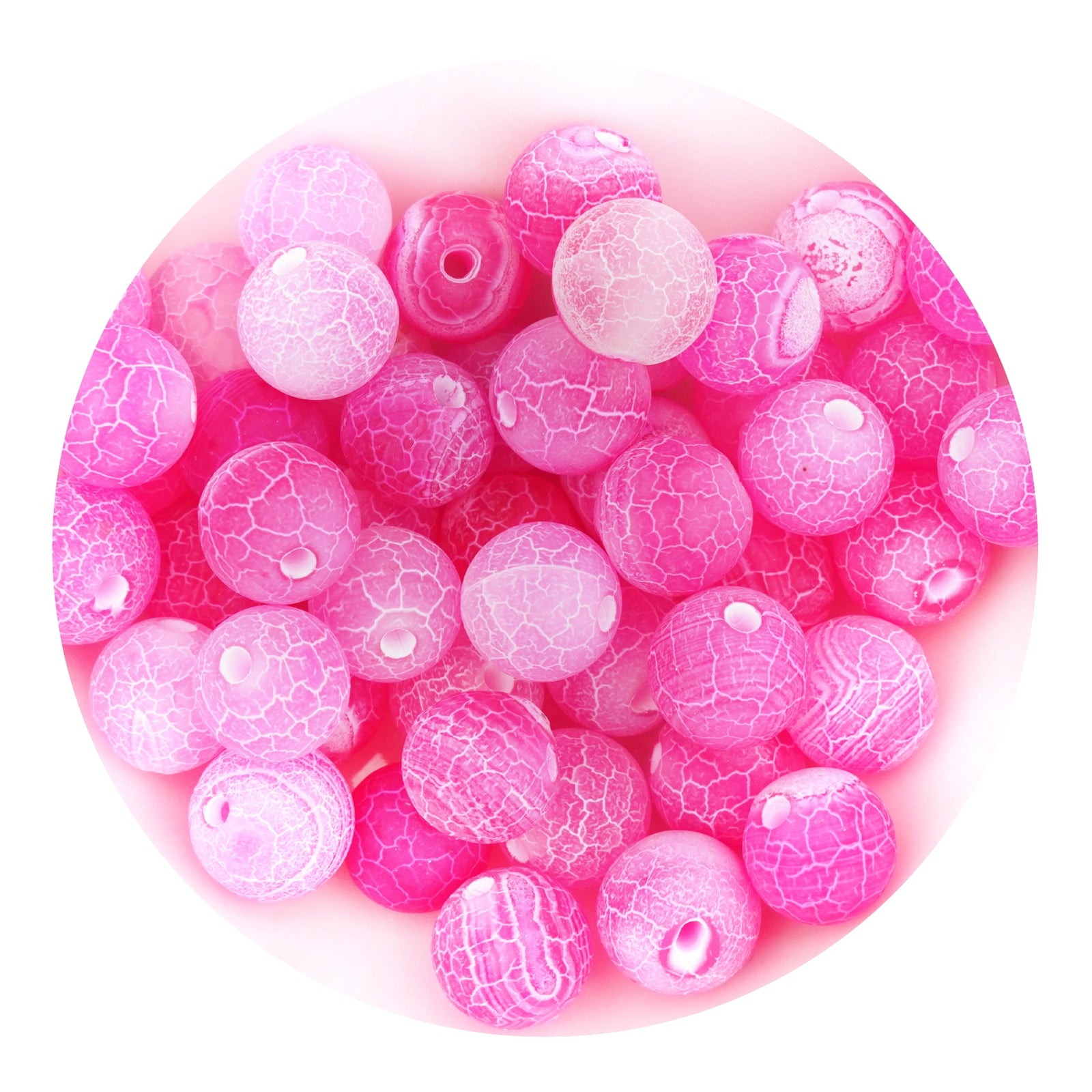 Pink two-tone crackle stone beads bulk, Master Maker Crafts, wholesale craft supplies Ohio