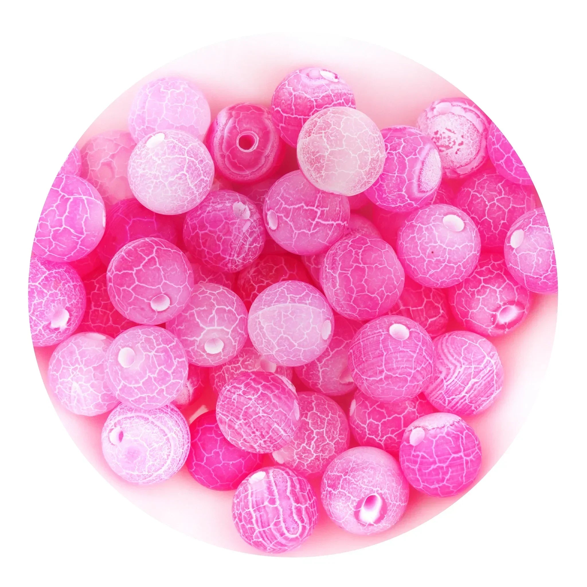 Makerbead String Stone String Beads - Pink 2 Tone (48 Beads - 8mm) – Master Maker Crafts