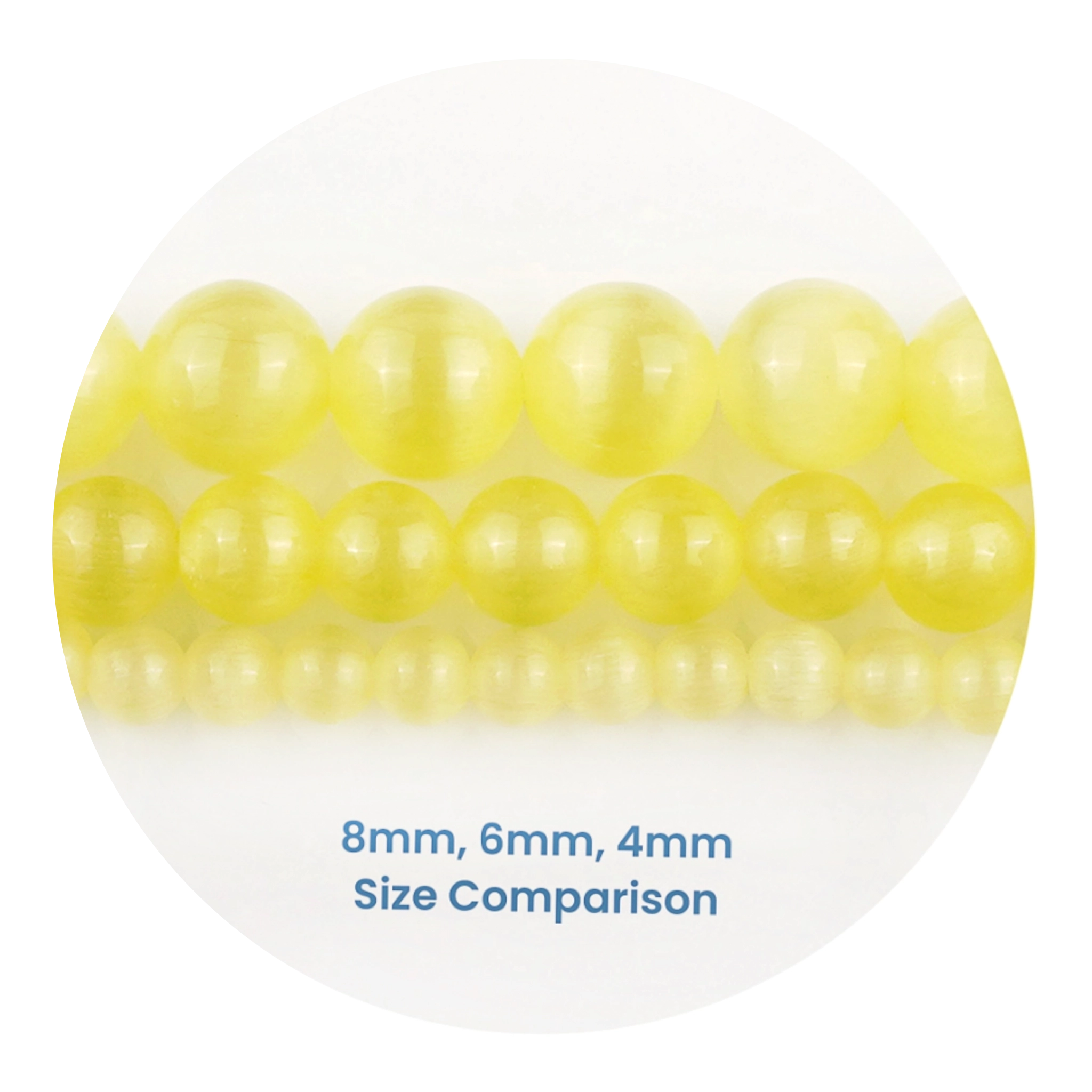 Master Maker Crafts -  Stone String Beads - Yellow (93 Beads - 4mm) DIY Craft Warehouse