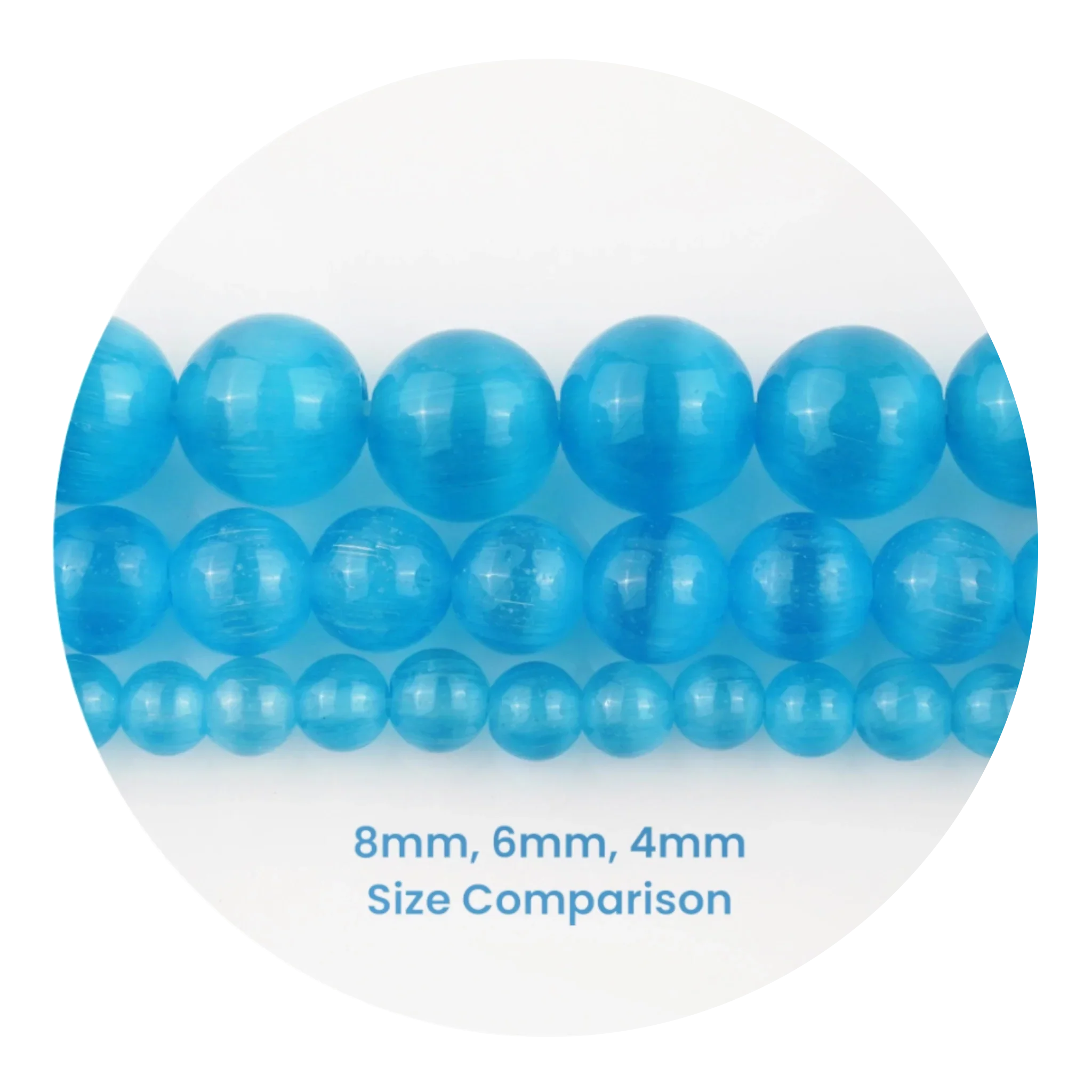Makerbead String Stone String Beads - Blue (93 Beads - 4mm) – Master Maker Crafts