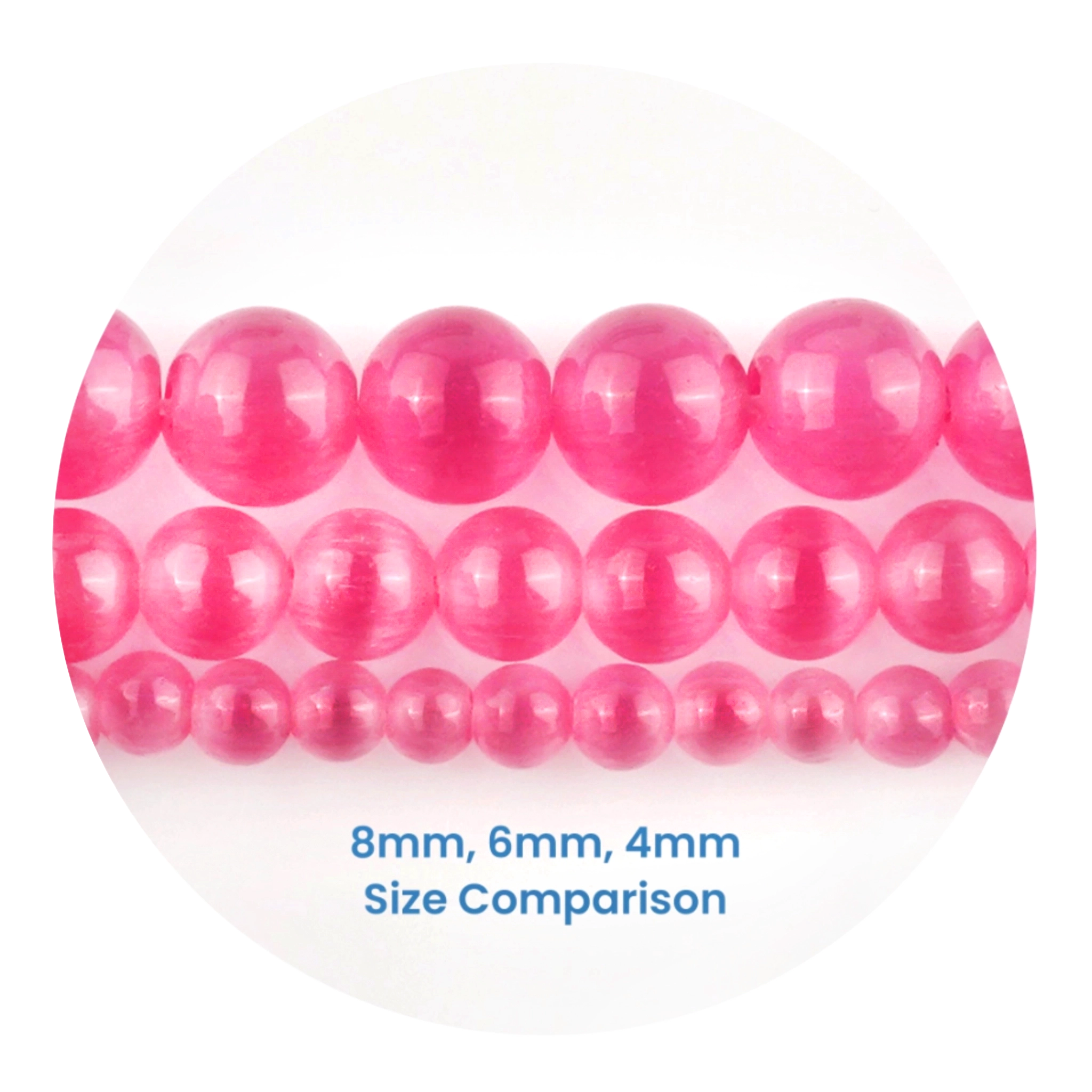 Master Maker Crafts -  Stone String Beads - Pink (93 Beads - 4mm) DIY Craft Warehouse