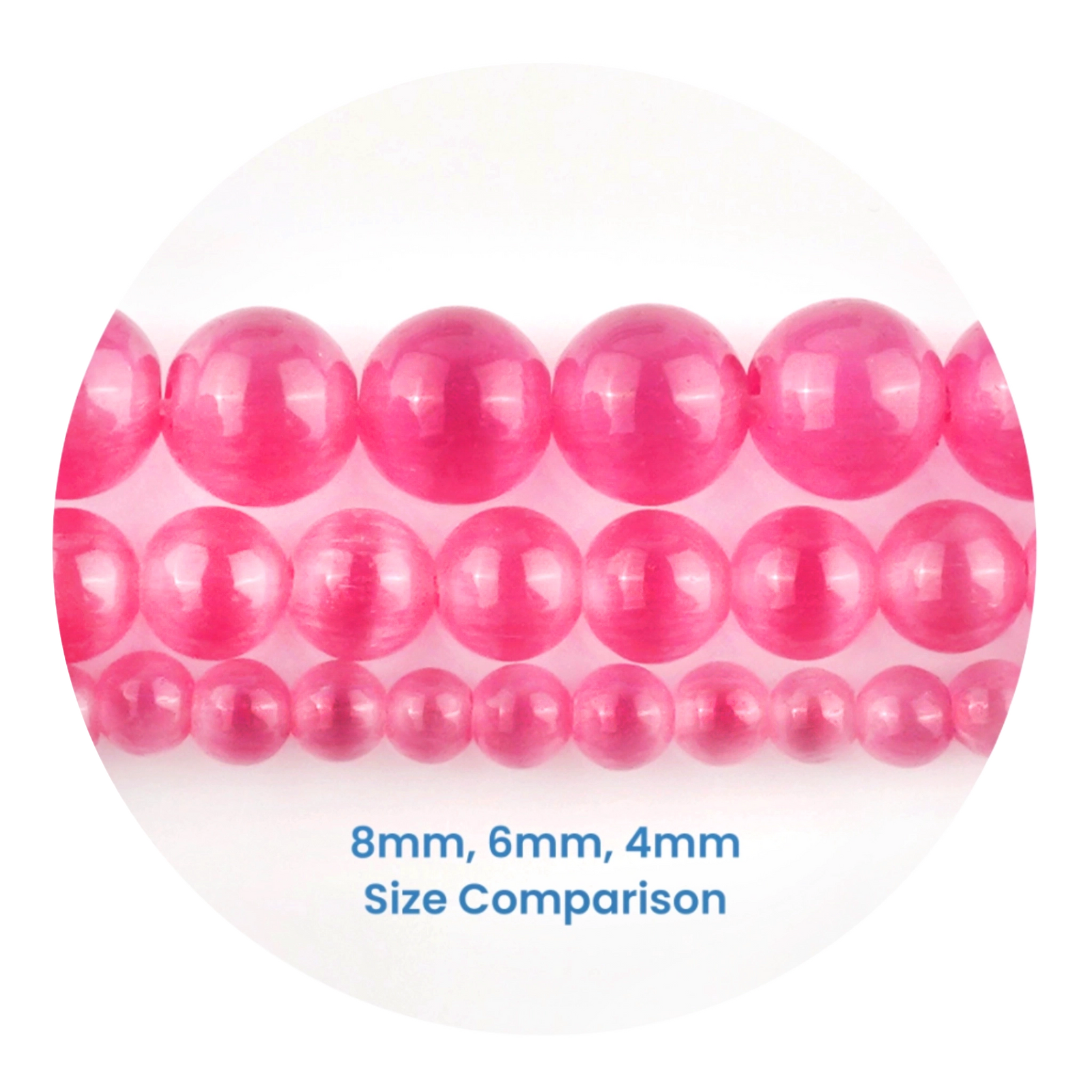 Master Maker Crafts -  Stone String Beads - Pink (93 Beads - 4mm)