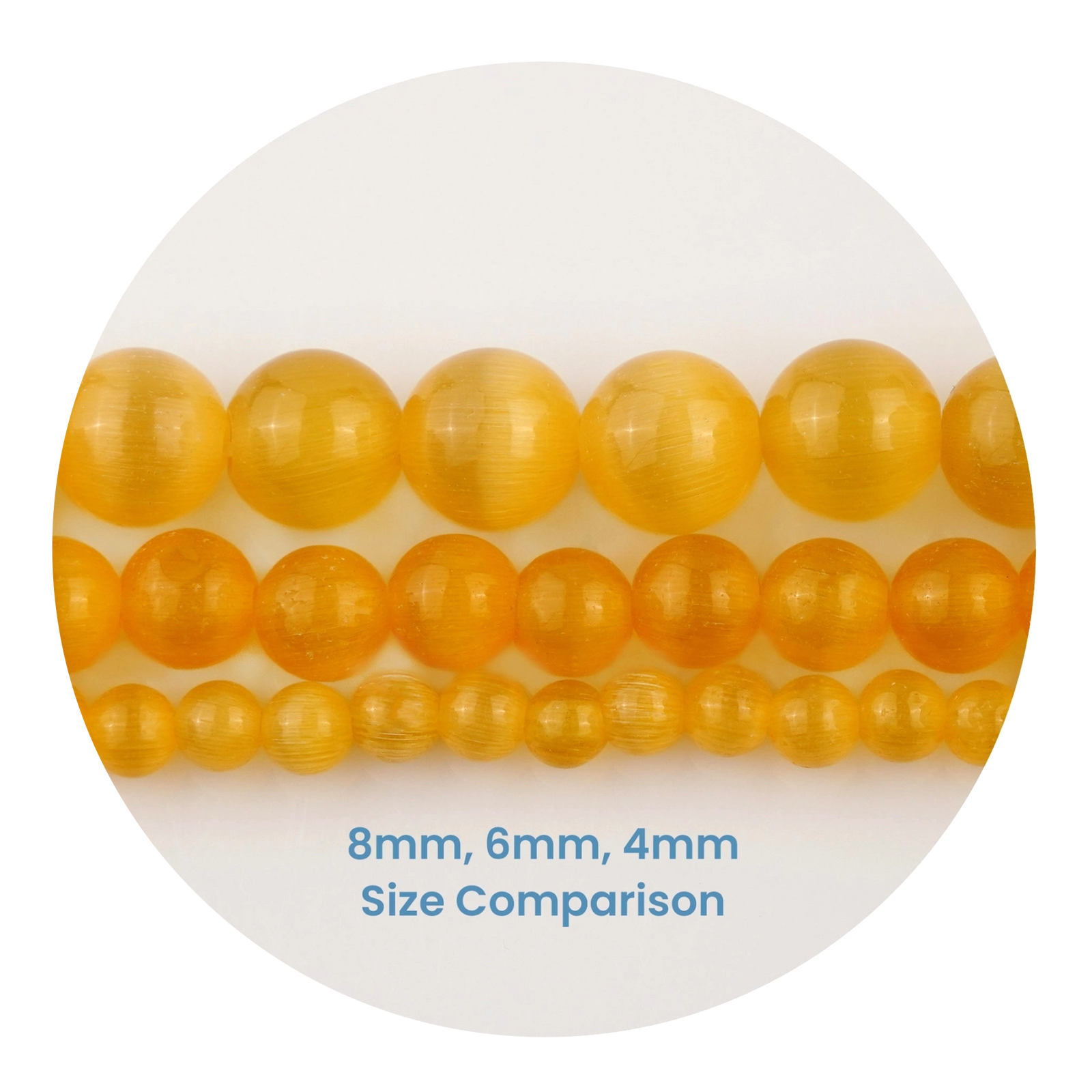 Golden yellow stone string beads in 8mm, 6mm, 4mm sizes, Master Maker Crafts Ohio wholesale