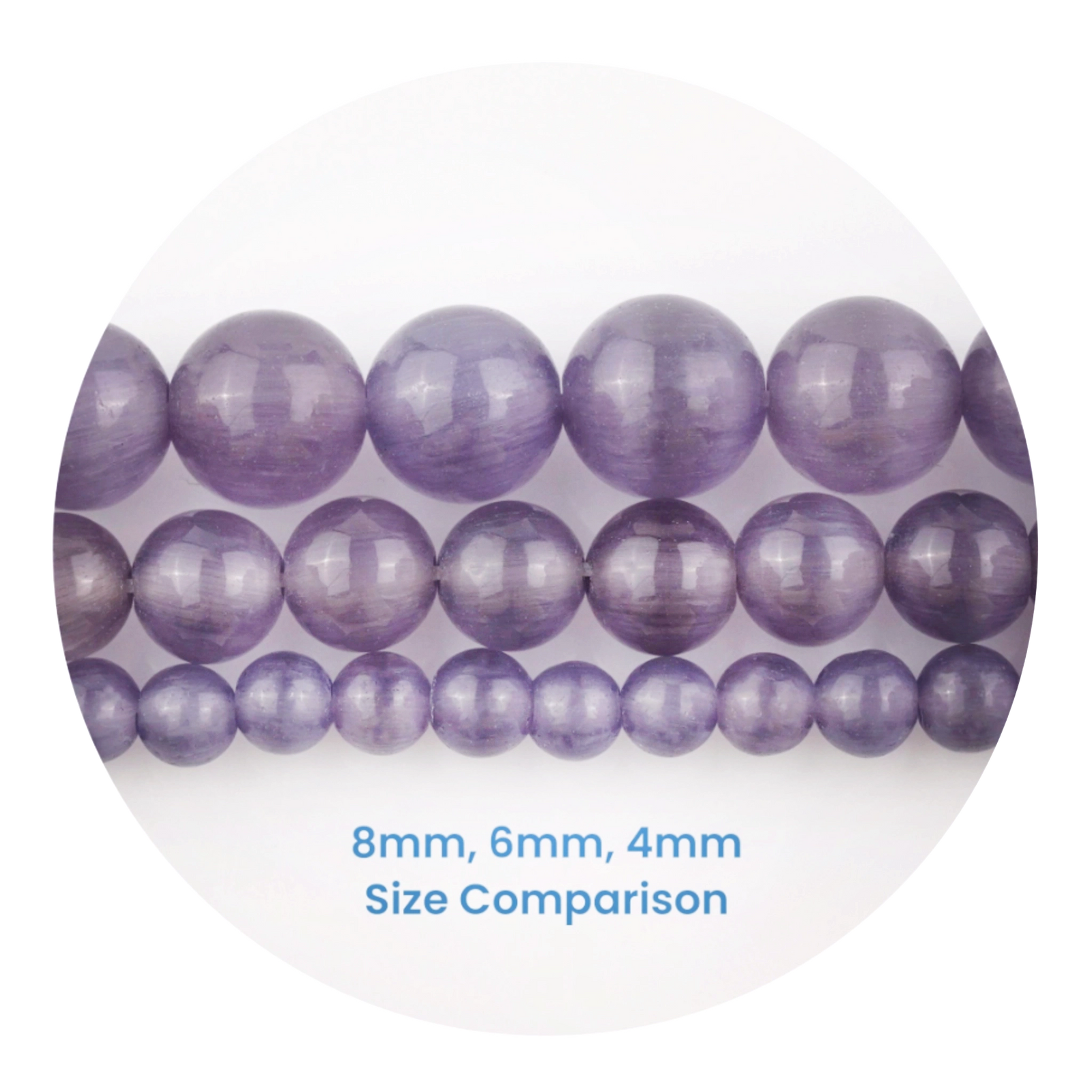 Master Maker Crafts -  Stone String Beads - Lavender (93 Beads - 4mm)