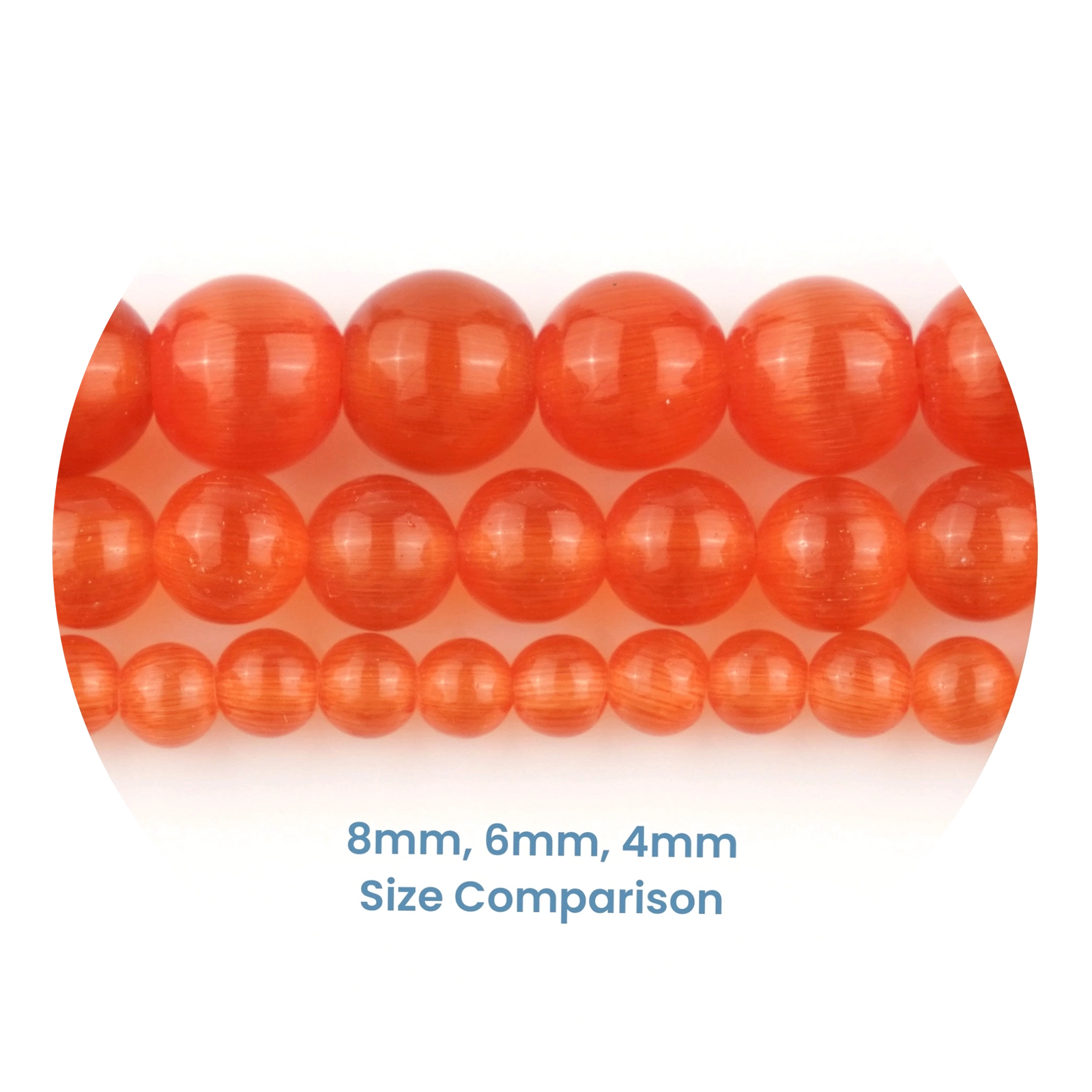 Red sea stone string beads size comparison 8mm 6mm 4mm, Master Maker Crafts wholesale Ohio