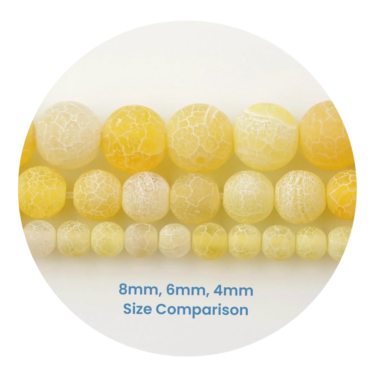 Makerbead String Stone String Beads - Yellow 2 Tone (63 Beads - 6mm) – Master Maker Crafts