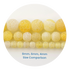 Yellow two-tone stone string beads size comparison, 8mm 6mm 4mm, Master Maker Crafts wholesale, fast shipping Ohio DIY Craft Warehouse