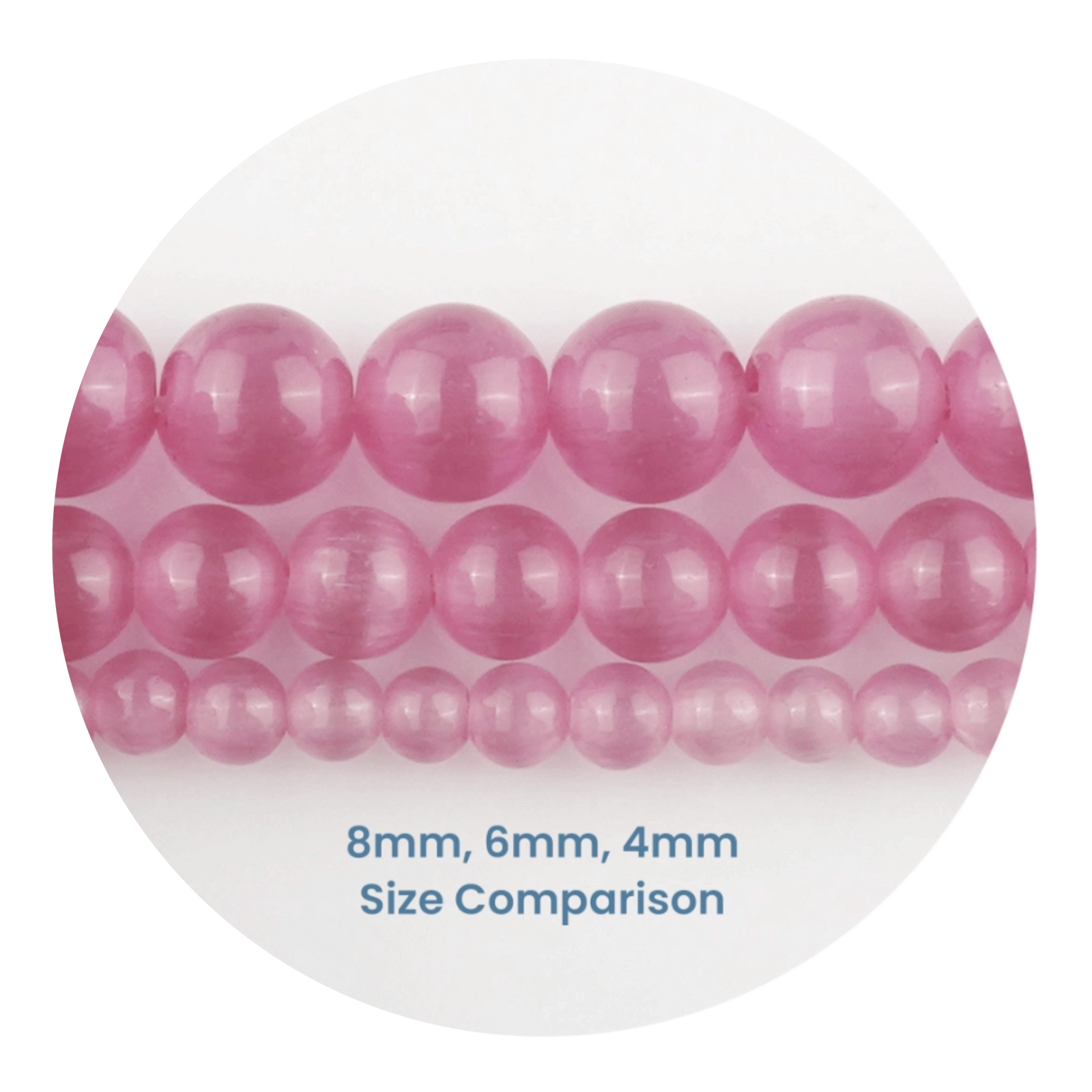 Master Maker Crafts -  Stone String Beads - Light Pink (93 Beads - 4mm)