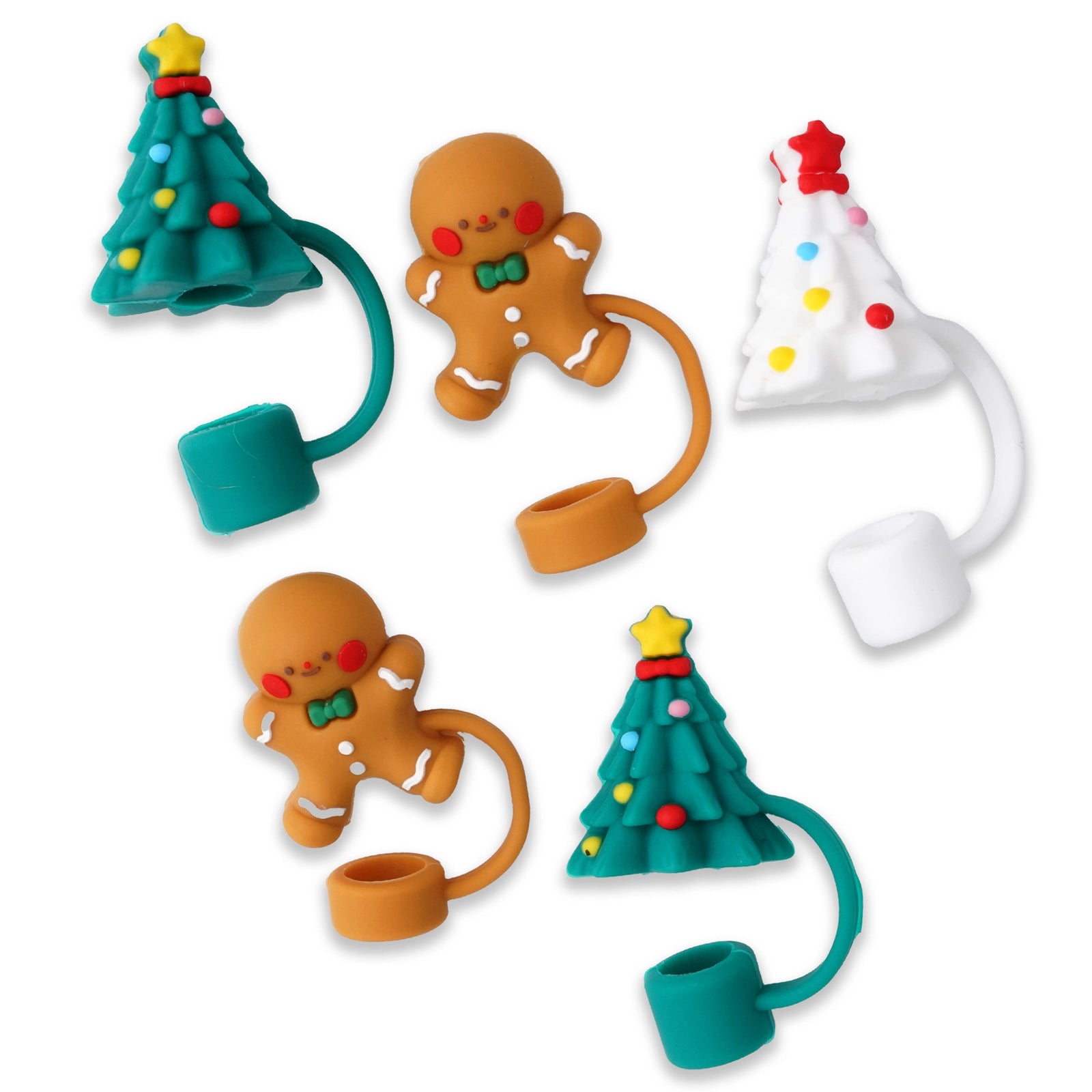 Master Maker Crafts -  Silicone Straw Topper - Assorted Cozy Holiday (5 Toppers) | Master Maker Crafts - Wholesale Craft Supplies - Fast Shipping from Ohio
