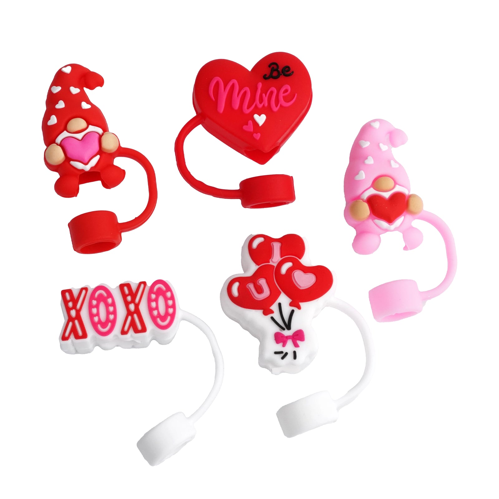 Master Maker Crafts -  Silicone Straw Topper - Assorted Valentine Love (5 Toppers) | Master Maker Crafts - Wholesale Craft Supplies - Fast Shipping from Ohio